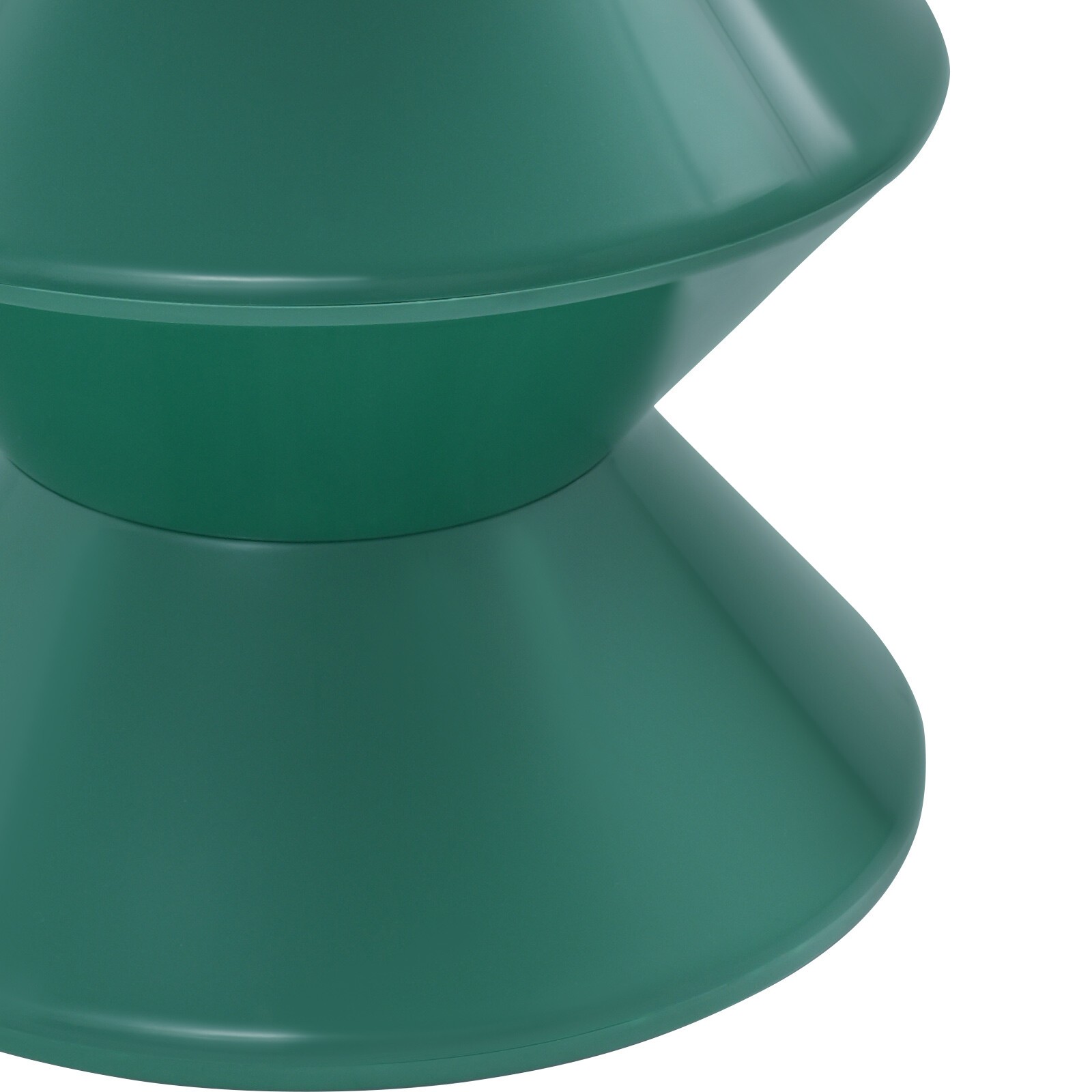 Hourglass Round Side Table 36 × 45 cm (14.2 × 17.7 in) Green PET