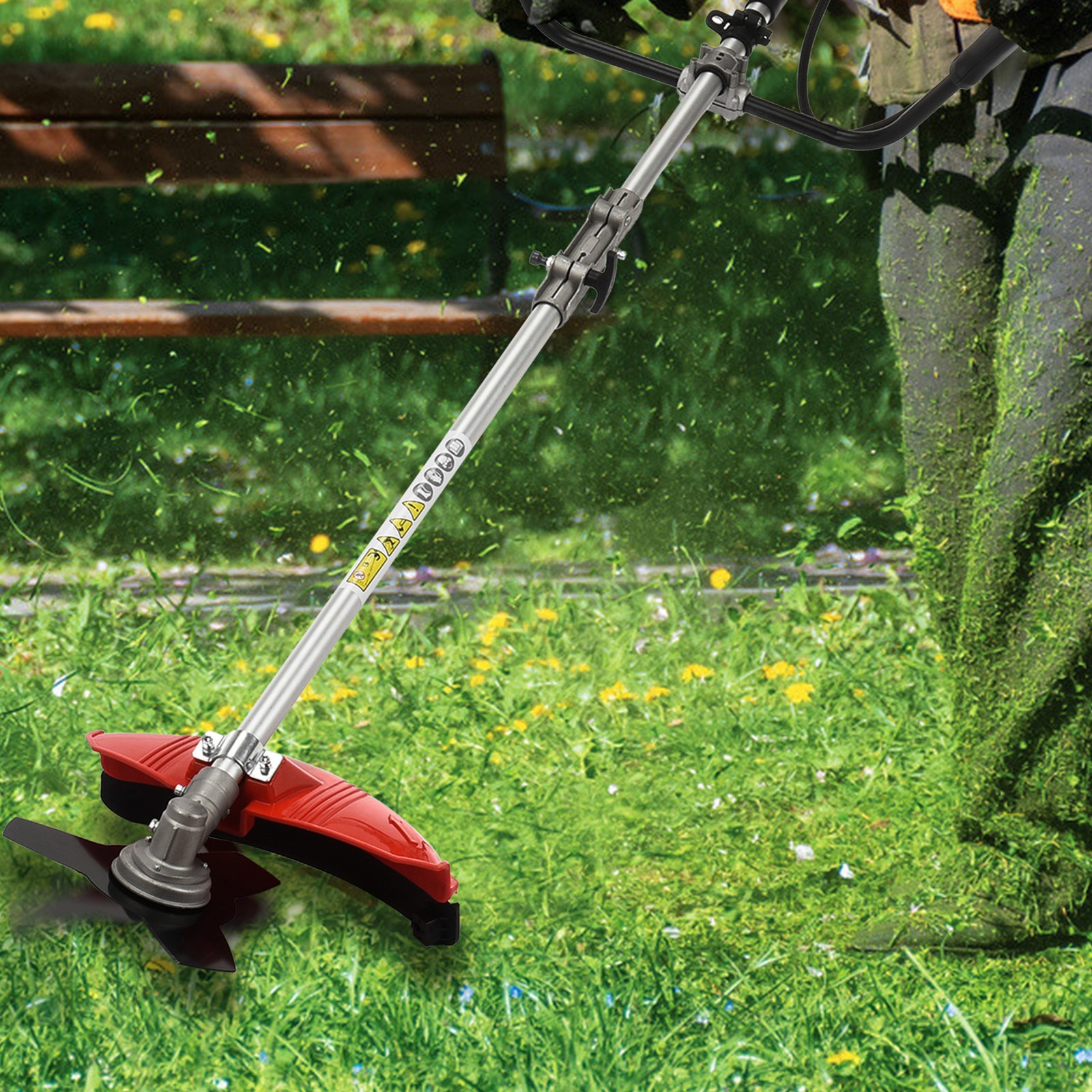 52CC 2-Stroke Gas String Trimmer & Brush Cutter Straight Shaft Weed Eater Multi