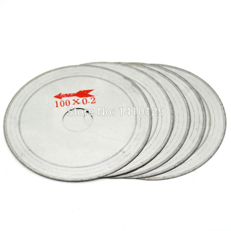 10Pcs 4″inch 100mm Super-Thin Rim 0.35mm Diamond Lapidary Saw Blade Cutting Disc