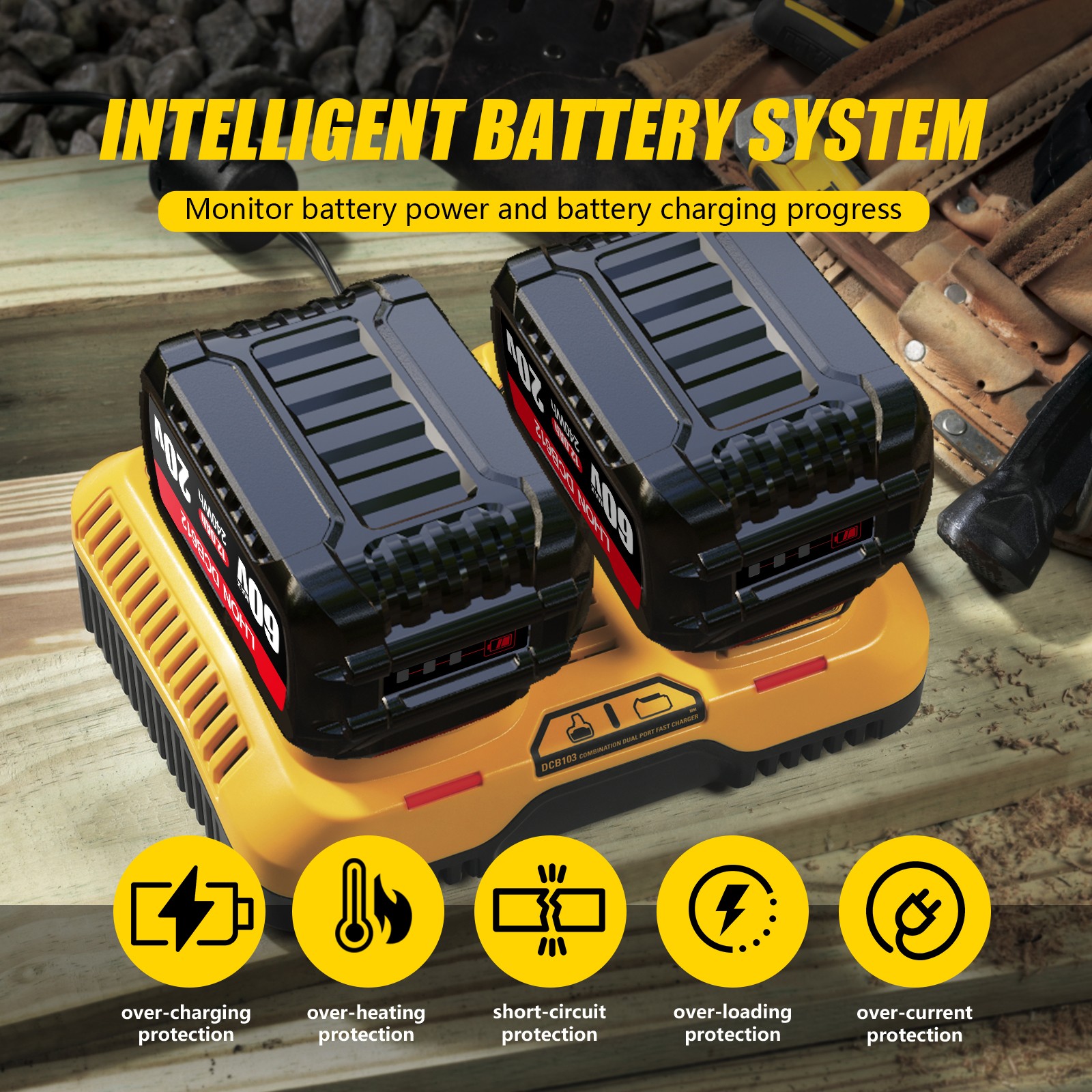 For DEWALT FLEXVOLT 20V/60V MAX 9Ah / 12Ah Li-Ion Battery DCB609 DCB606 DCB612