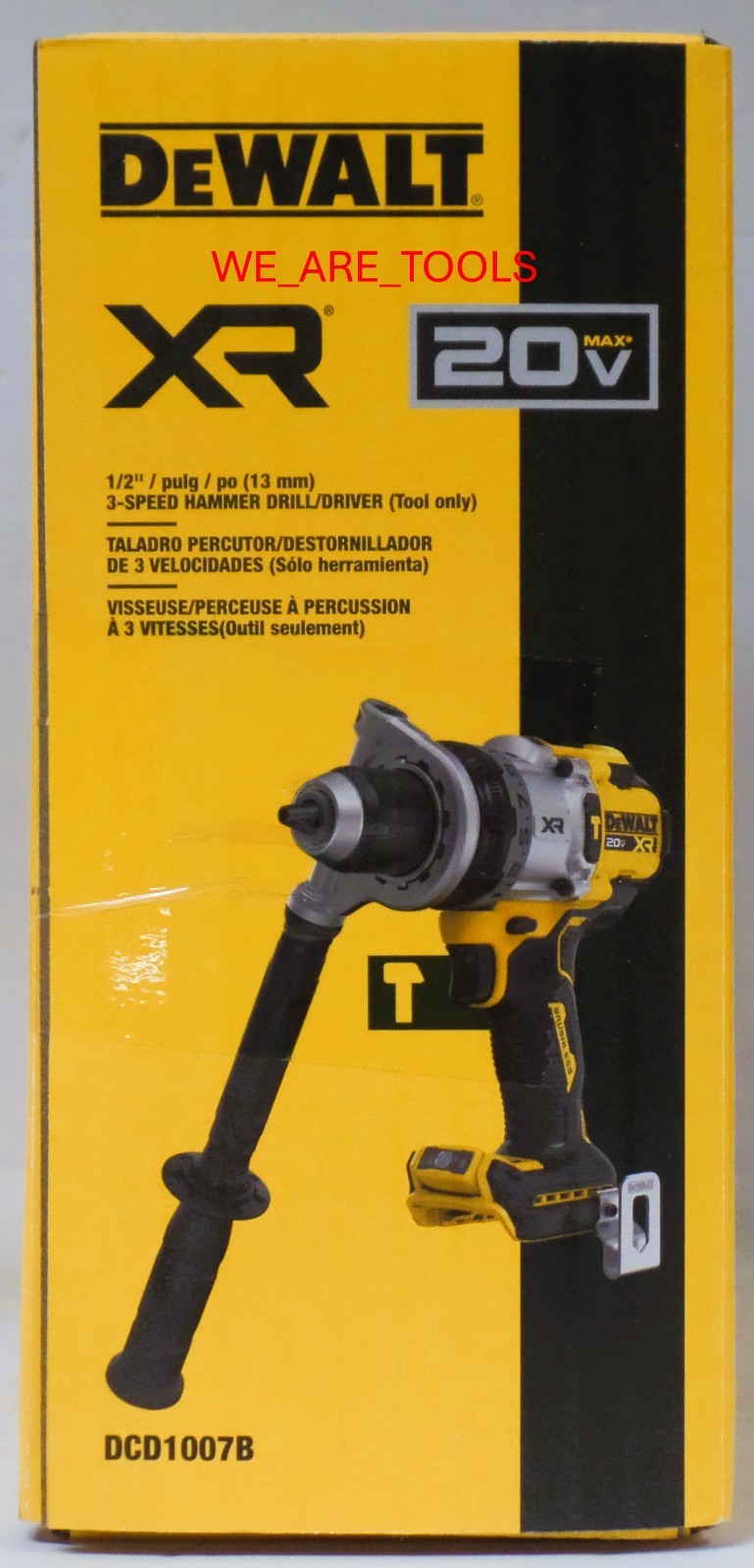 DeWalt DCD1007B 20V Max XR 1/2″ 3-Speed Hammer Drill Driver Brushless Cordless