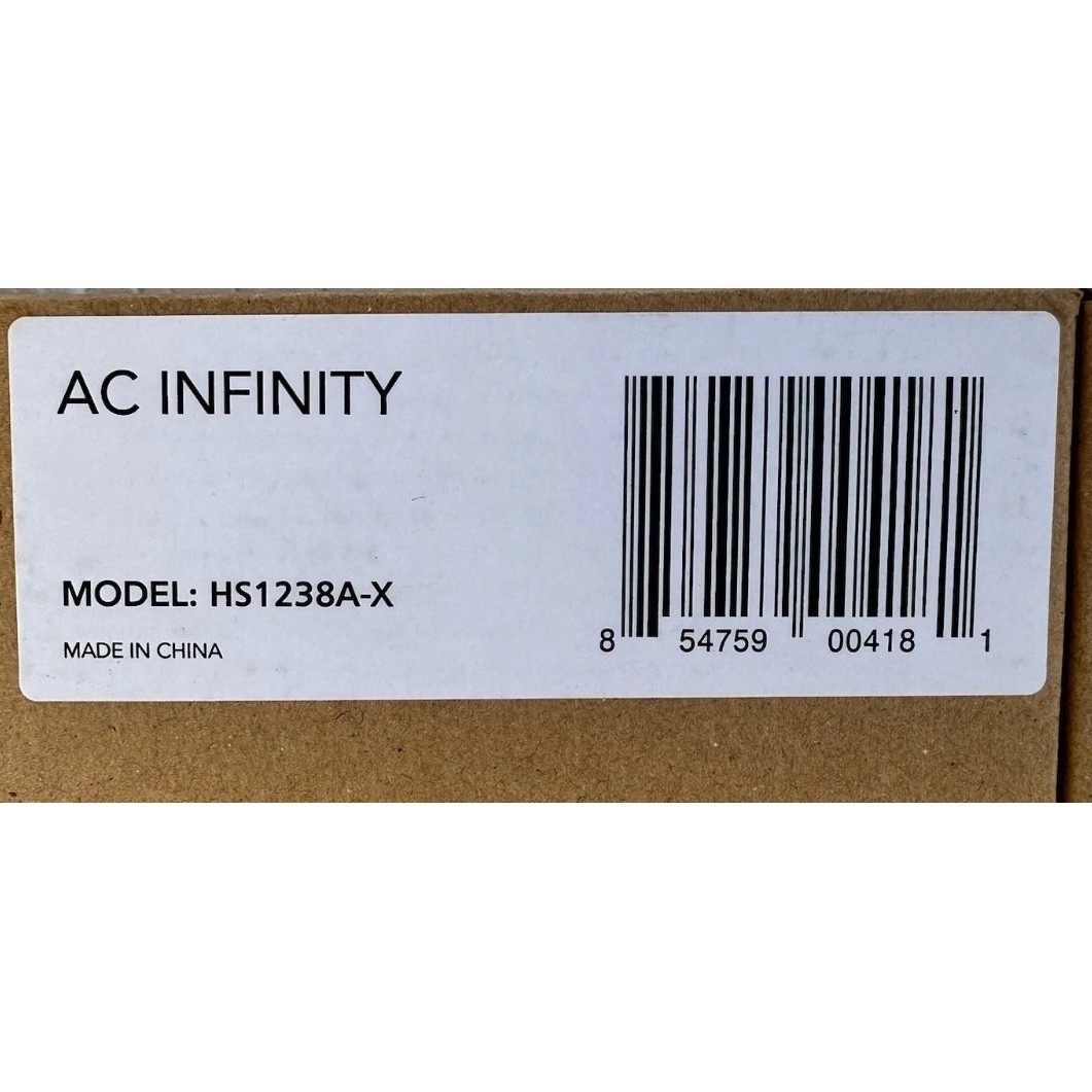 AC Infinity AXIAL 1238 120V AC Muffin Cooling Fan with Wire-Leads Adapter Black