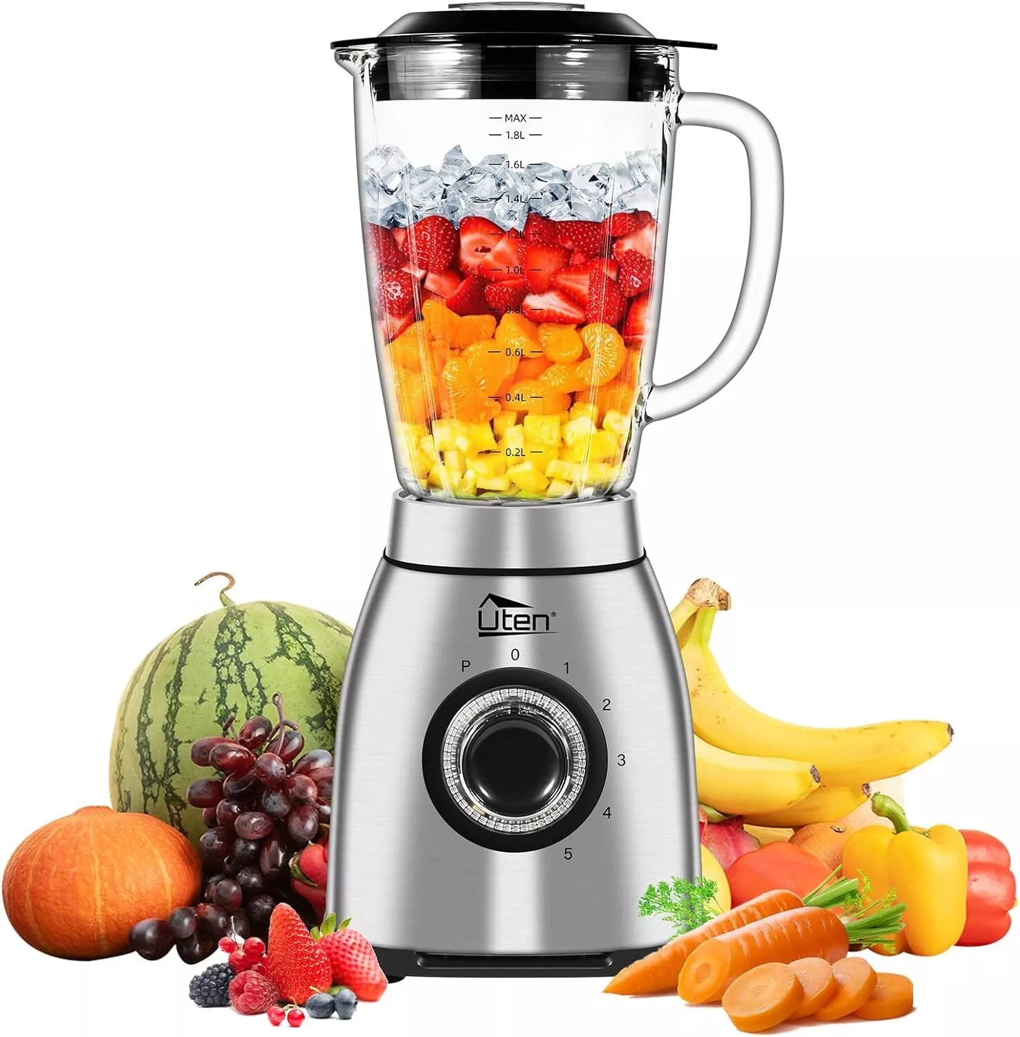 Blender Glass Stainless Steel 800W Ice Crusher Smoothie Jucie Universal Mixer