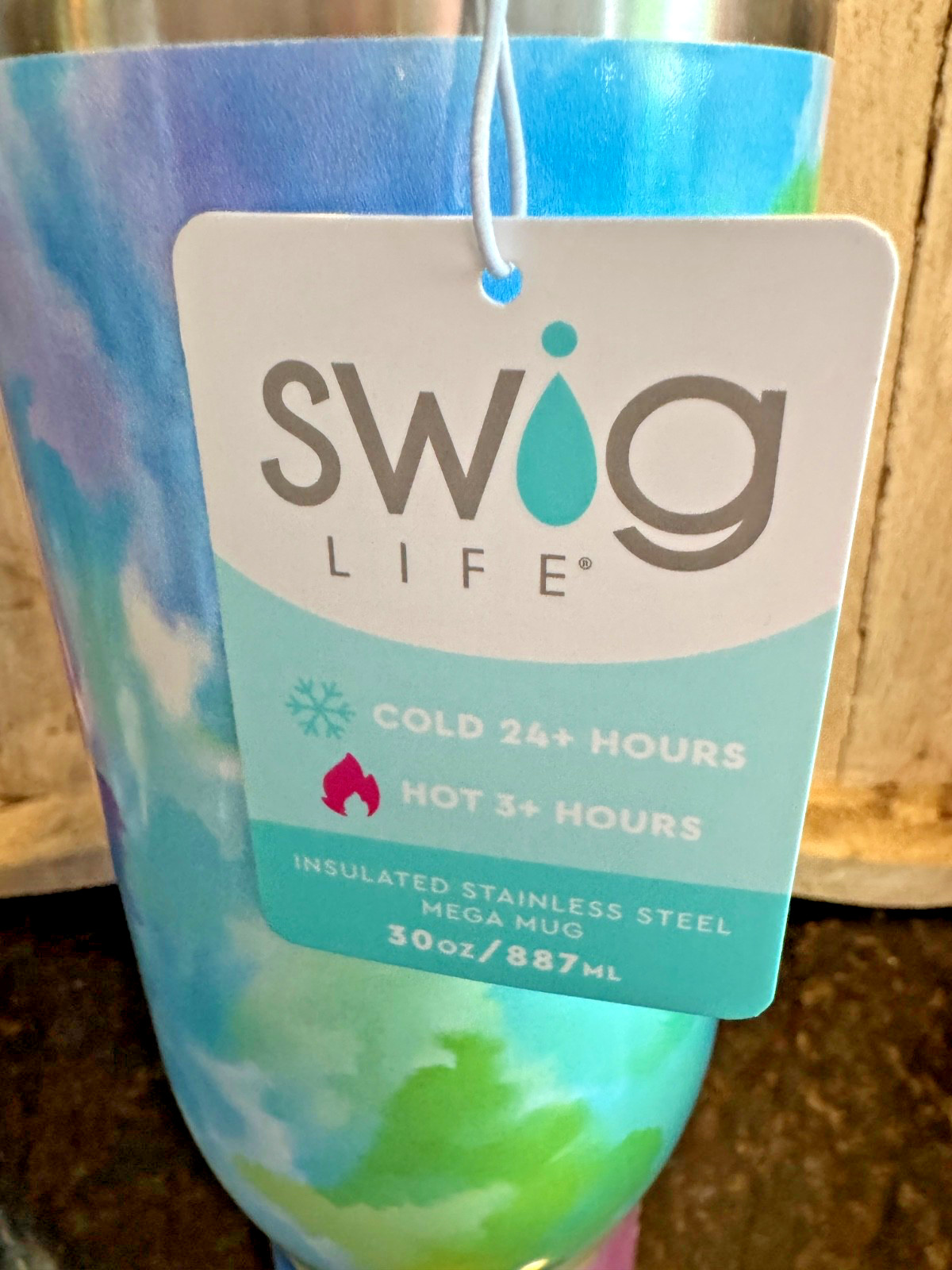 Cloud Nine Swig Life Stainless Steel Mug w/ Handle – 30oz- Cold 24+ Hrs – NEW
