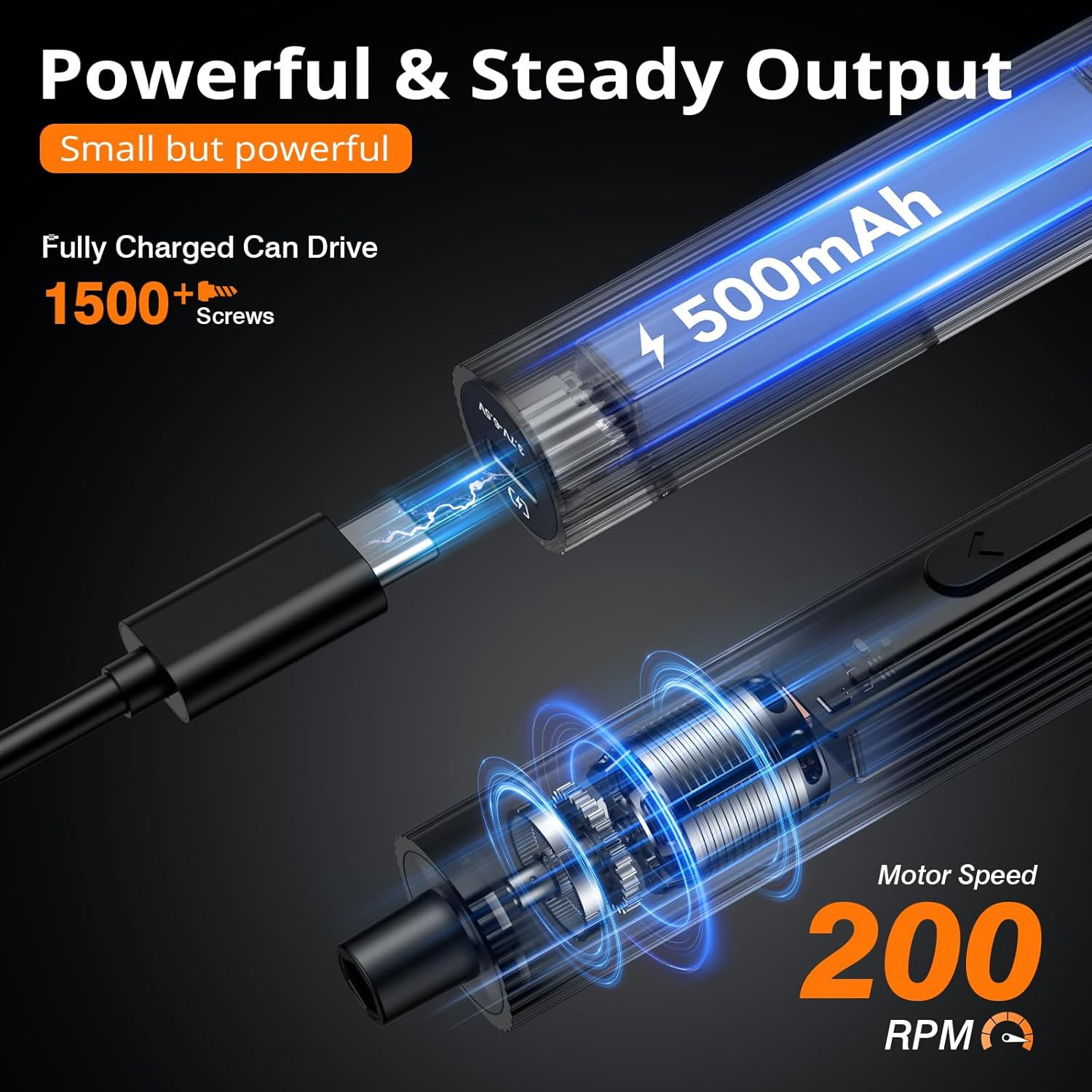 155 in 1 Mini Electric Screwdriver Cordless, Precision Power Screwdriver Set, 5