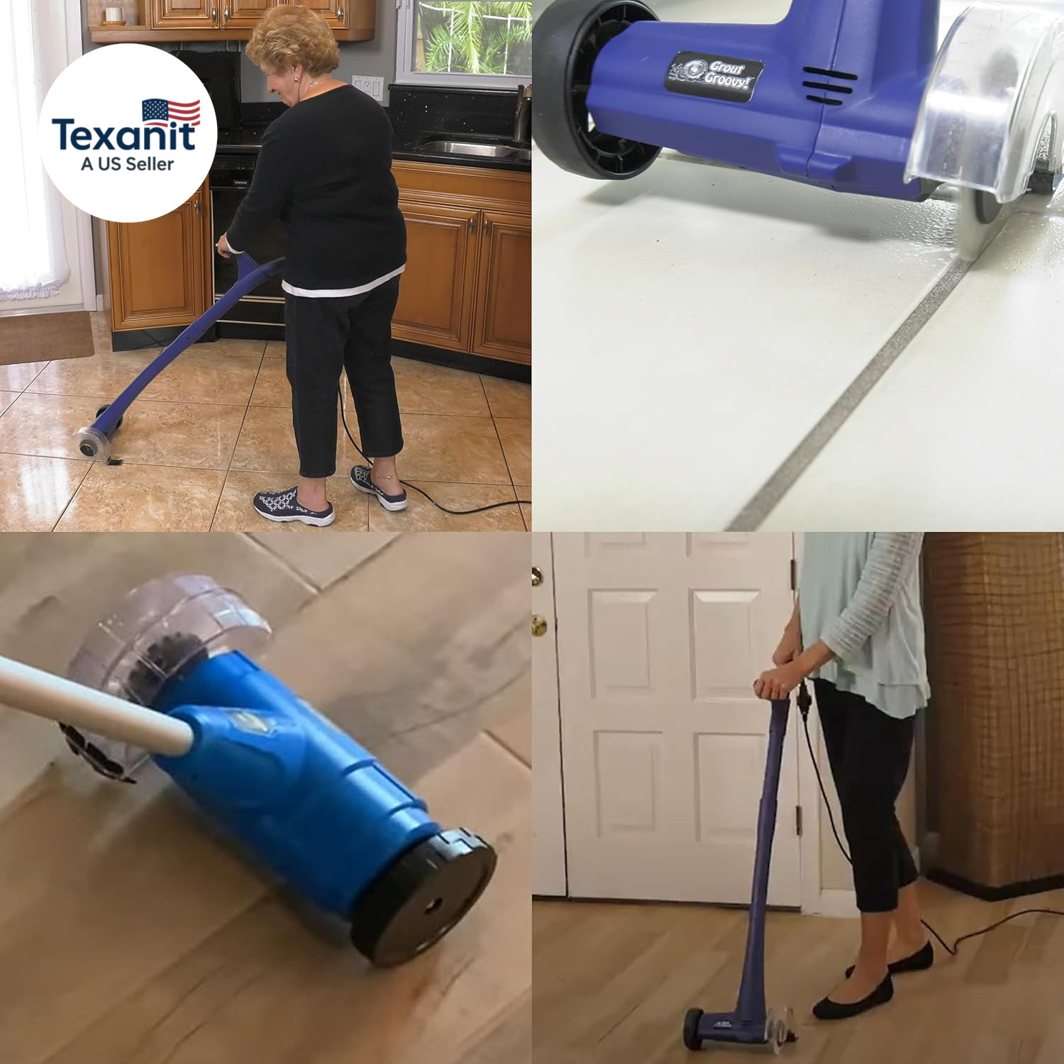 Electric Stand-Up Lightweight Grout Cleaning Machine – Easy-To-Use Tile Grout Cl