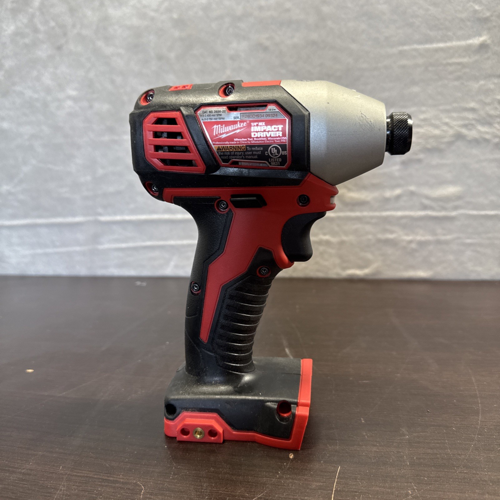 Milwaukee M18 2656-20 Impact Driver 18V Compact 1/4″ Hex Red/Black No Battery