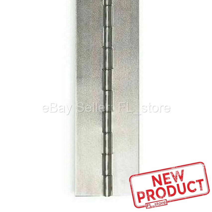 No Holes Piano Hinge 3″ x 60″ Weldable Steel Finish Continuous Nonremovable Pin