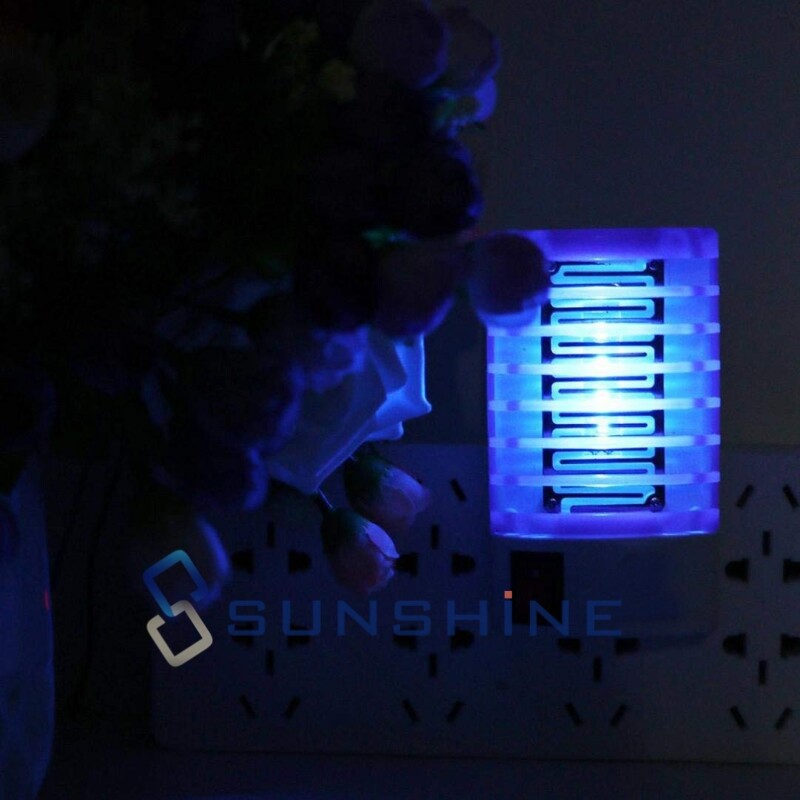 3PCS Indoor Plug-in Wall LED Electric Mosquito Lamp Fly Bug Insect Zapper Trap