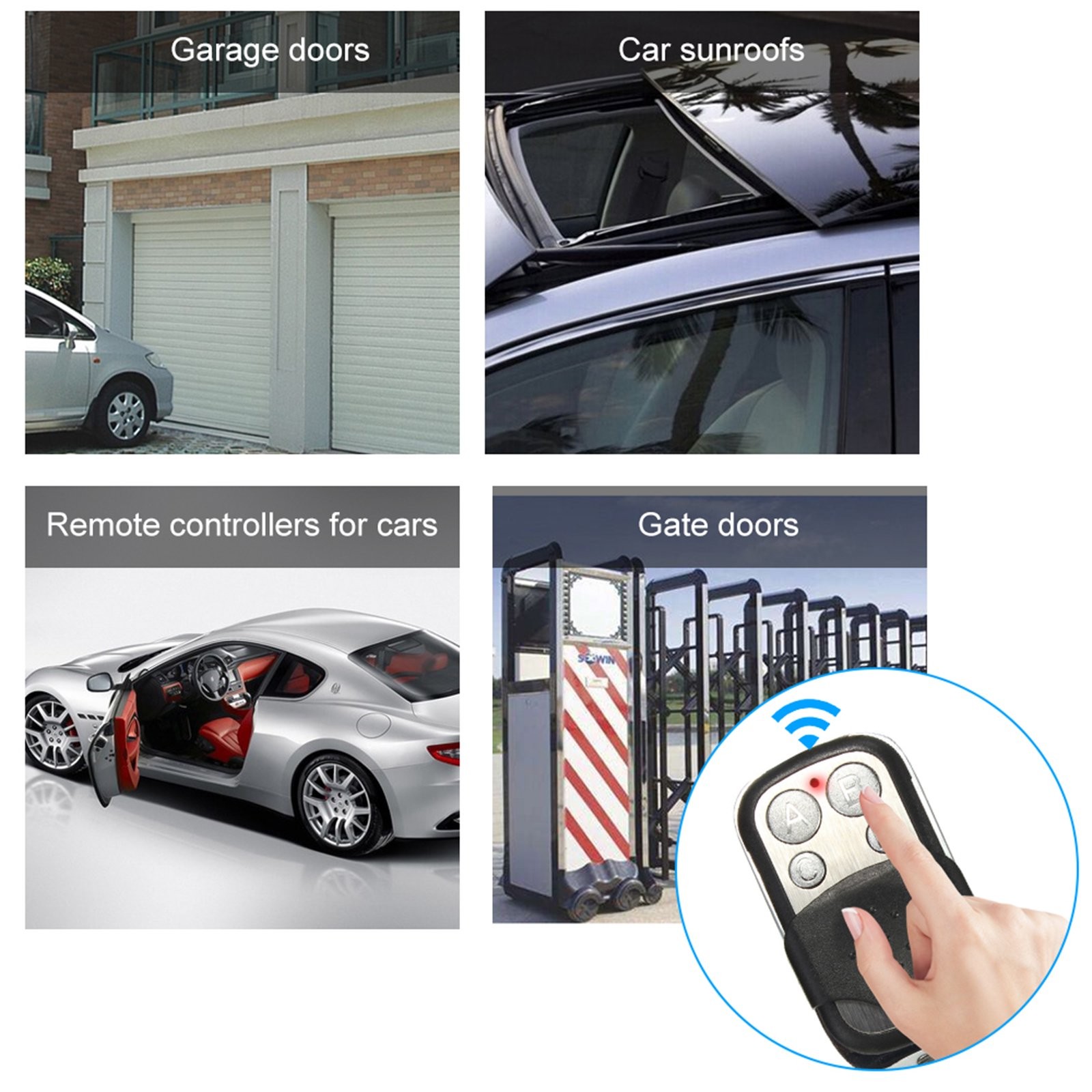 Electric Gate Garage Door Opener Key 433mhz Universal Cloning Remote Control Fob