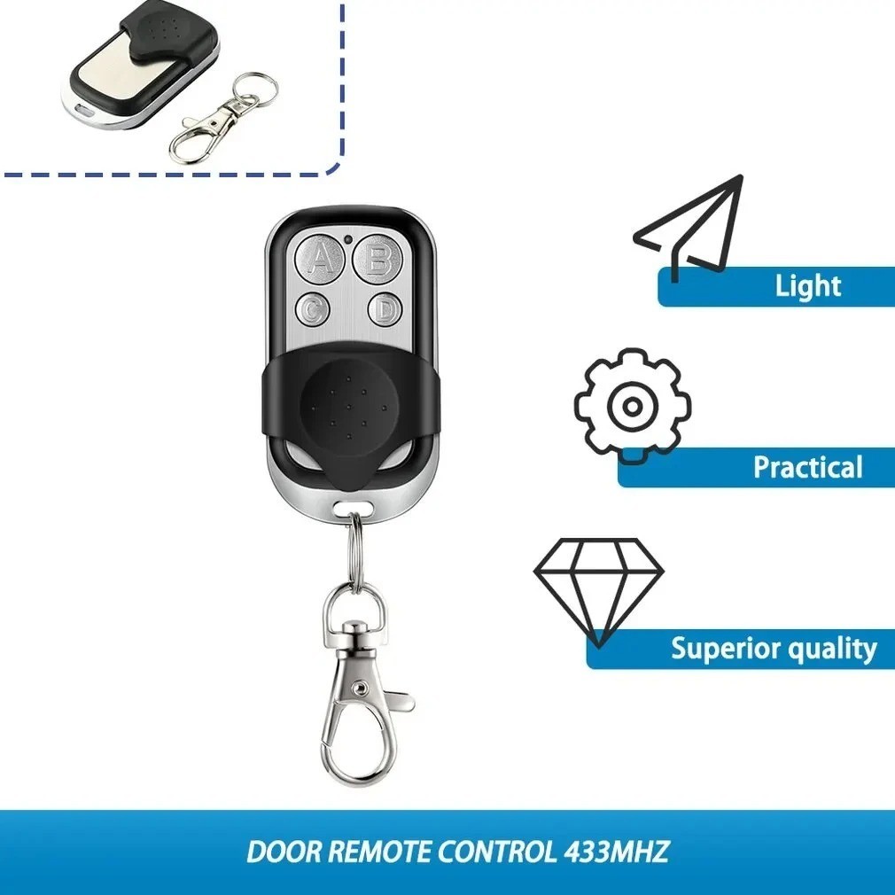 5 X Universal Garage Door Remote 433MHz Electric Cloning Control Key Fob Opener