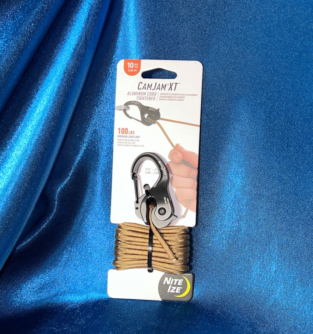 Nite Ize CamJam Aluminum Rope Tightener with 10FT Rope – NCJSA-29-R3