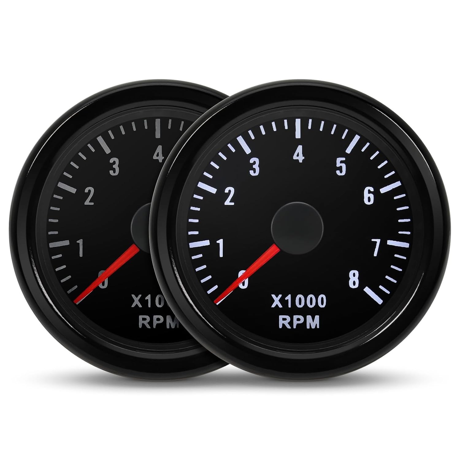 RPM Tachometer 2-1/16″ 52mm Automotive Tachometer for Car 8000 RPM Tach Gauge