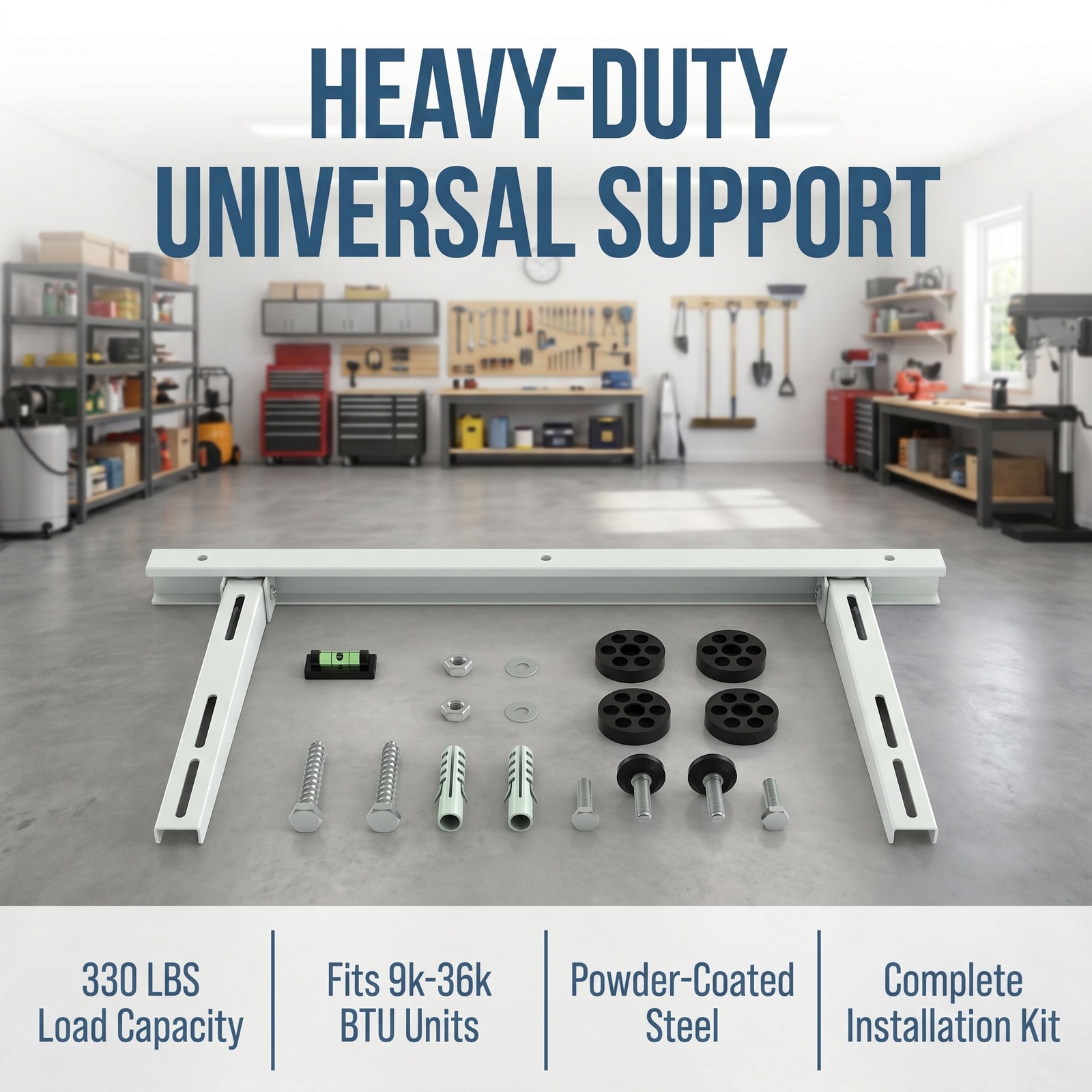 Mini Split Wall Mounting Bracket, Heavy-Duty Wall Bracket Max 150 Lb Capacity