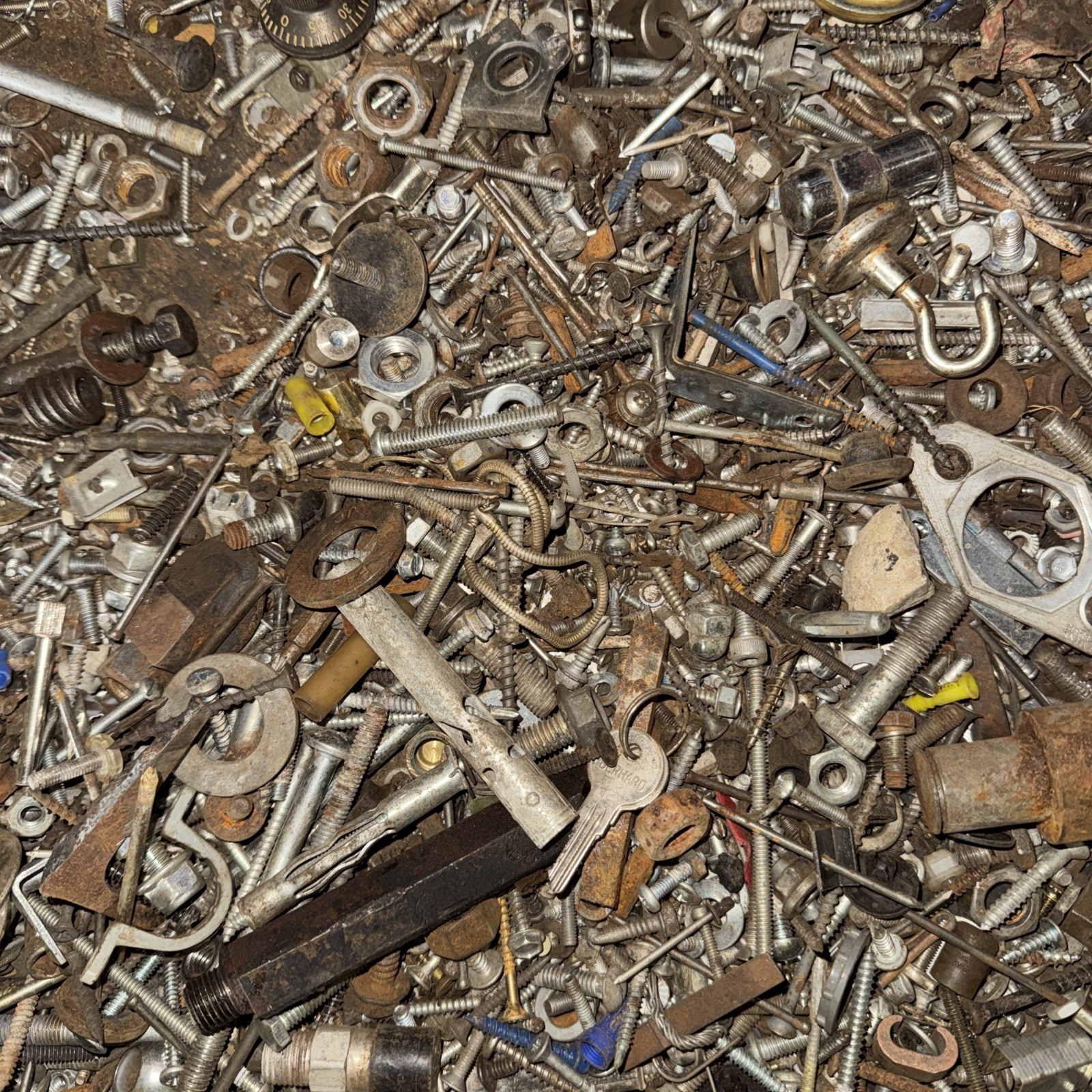 10 Lb Mixed Hardware Lot-Bolts, Screws, Nuts, Washers, Fasteners Assortment