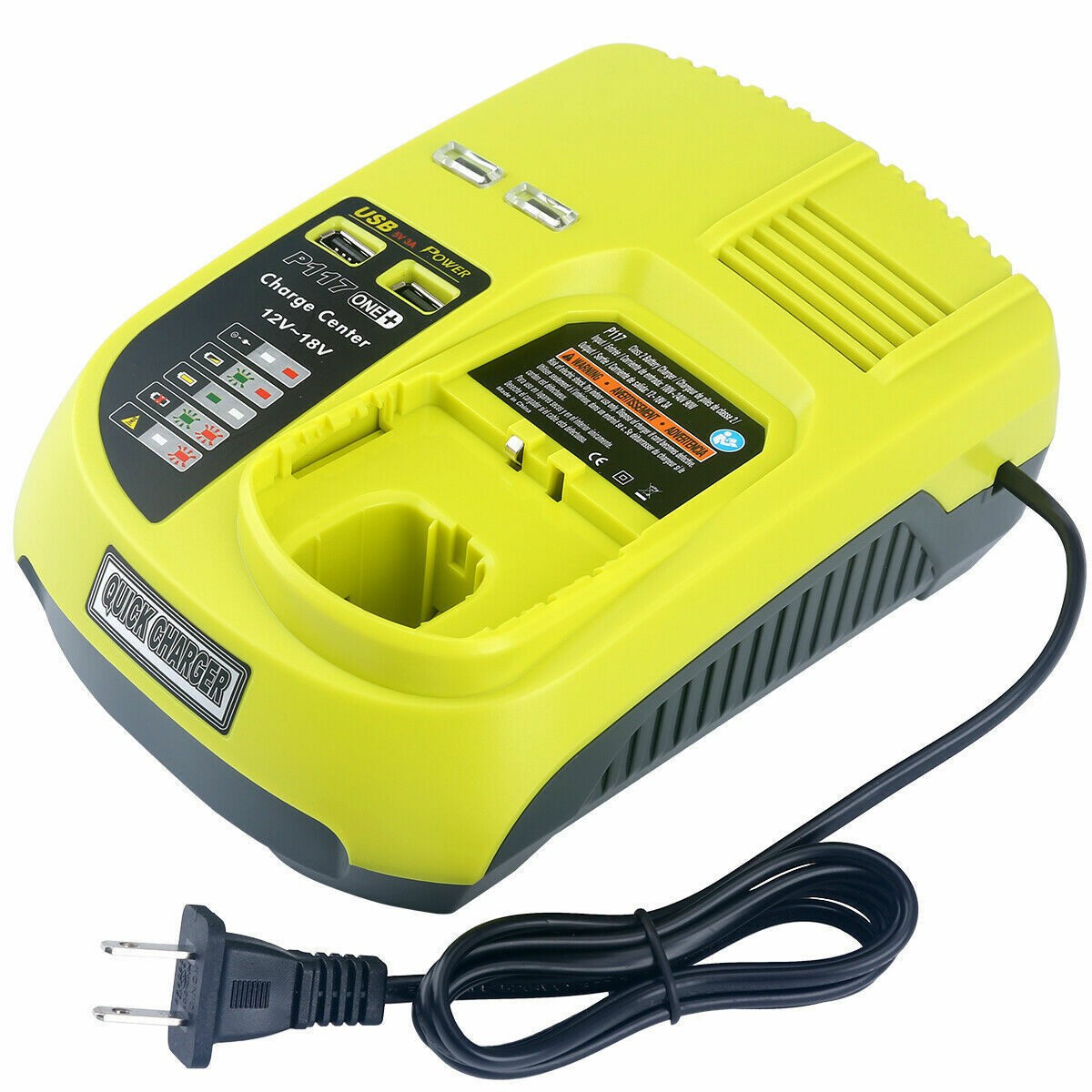 P117 Fast Charger for Ryobi ONE P108 P104 Battery 12V-18V Li-ion Ni-cd Ni-Mh US