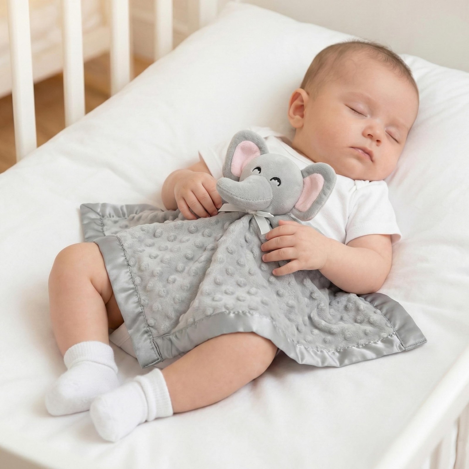 Pro Goleem Elephant Security Blanket, Soft Lovey Unisex Lovie Baby Gifts for Boy