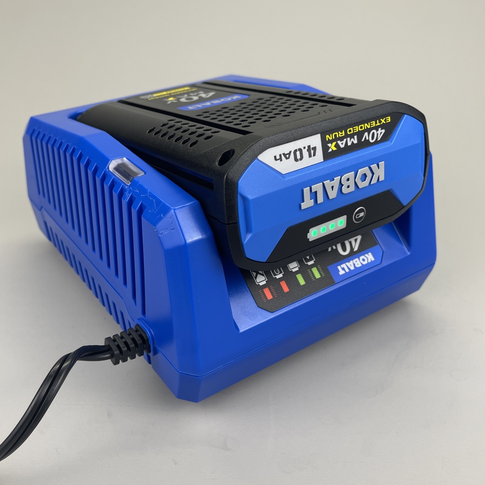 Kobalt 40V Max 4.0 Ah Extended Run Battery + Charger Kit Fast Charging 2024