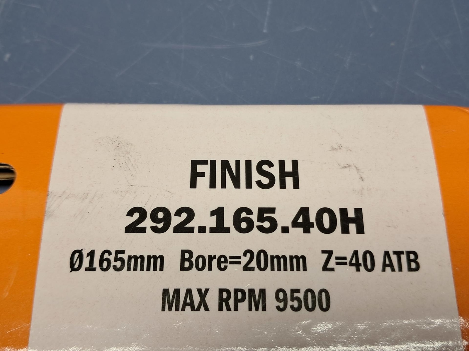 CMT Orange Tools 292.165.40H FINE FINISH Saw Blade 6-1/2”x.087”/.062”x20mm T=40