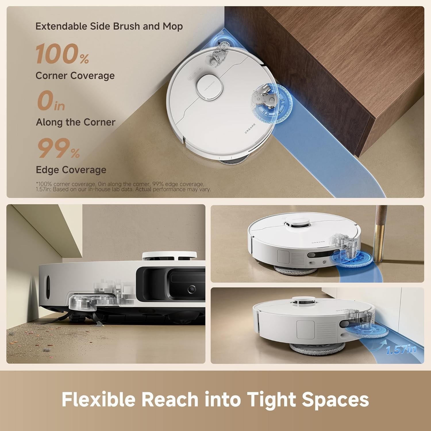 DREAME L40 Ultra Gen 2 White Robot Vacuum 25kPa Suction｜Certified Refurbished