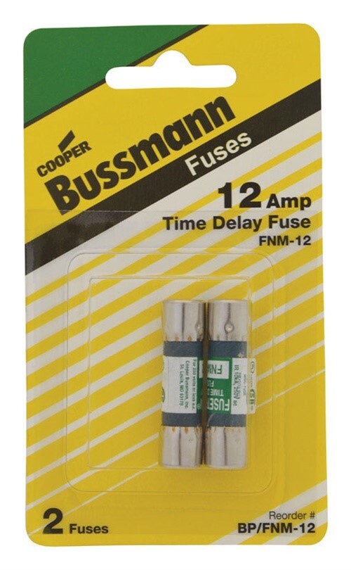 Bussmann BP/FNM-12 12A Dual Element Time Delay Fuse 13/32 Dia. x 1-1/2 L in.