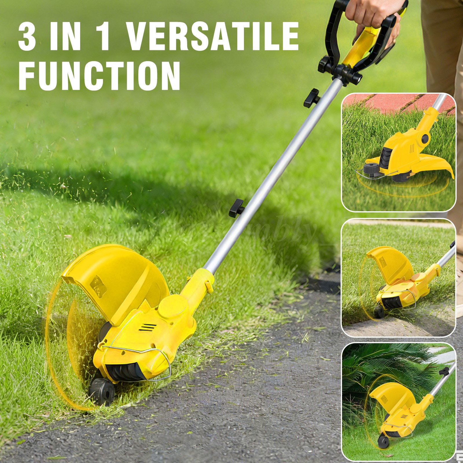 Cordless Weed Eater Electric Brush Cutter Lawn Edger Grass String Trimmer 4.0Ah