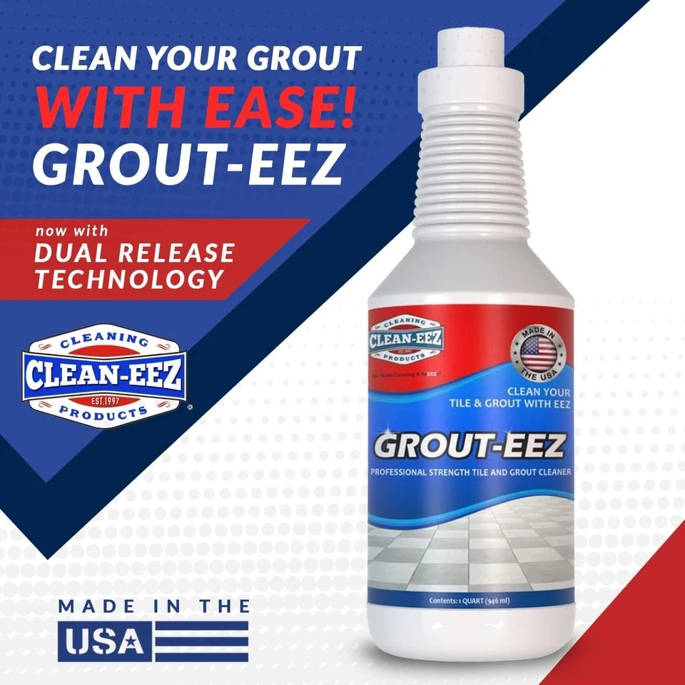 Clean-eez Grout-eez Heavy Duty Grout Cleaner Tile & Floor Stain Remover 32oz