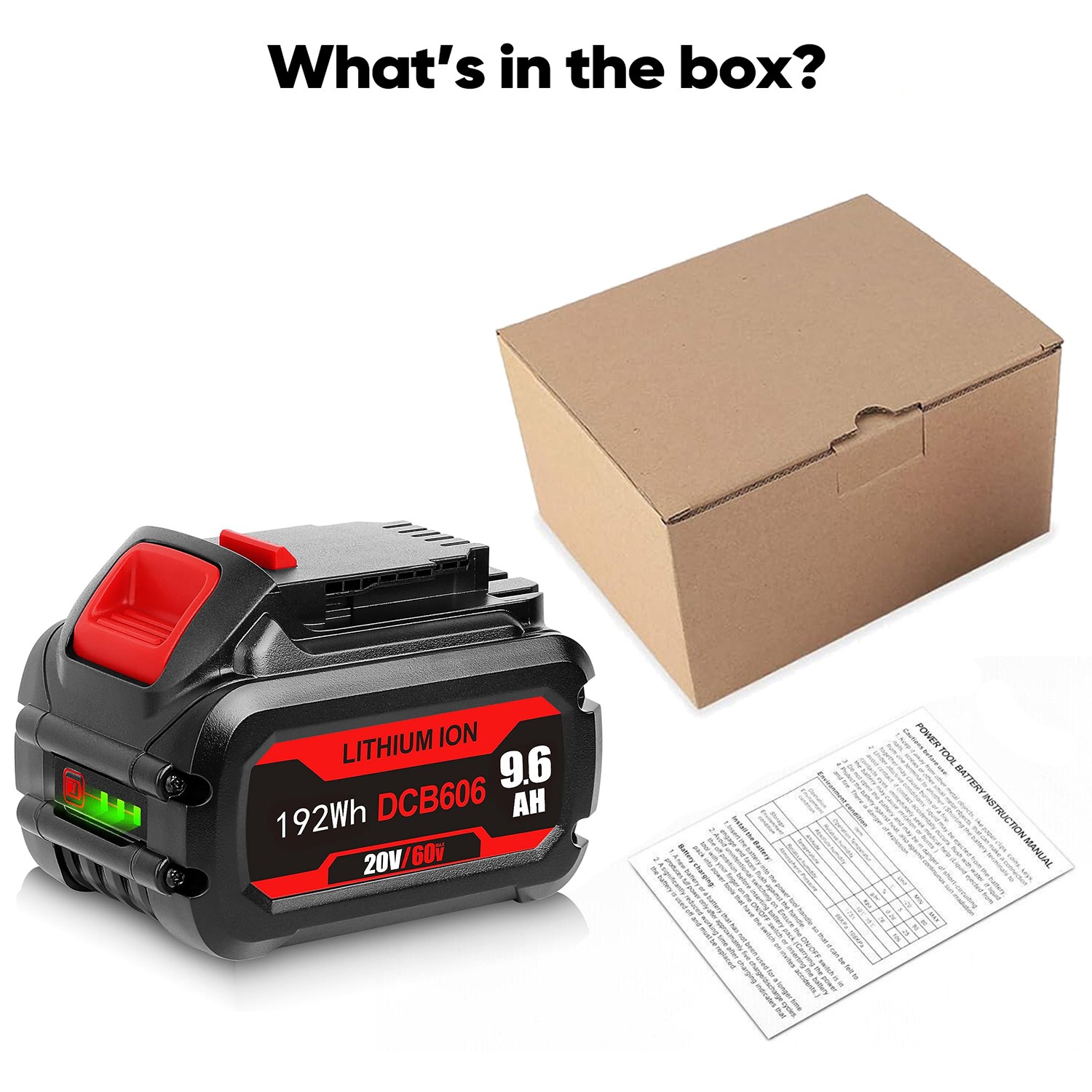 For DEWALT FLEXVOLT 20V/60V MAX 9Ah / 9.6Ah Li-Ion Battery DCB609 DCB606 DCB612
