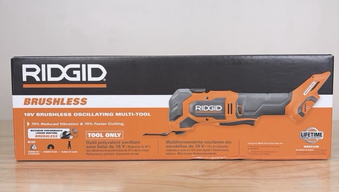 RIDGID R86242B 18V BRUSHLESS Oscillating Multi-Tool (Tool Only)