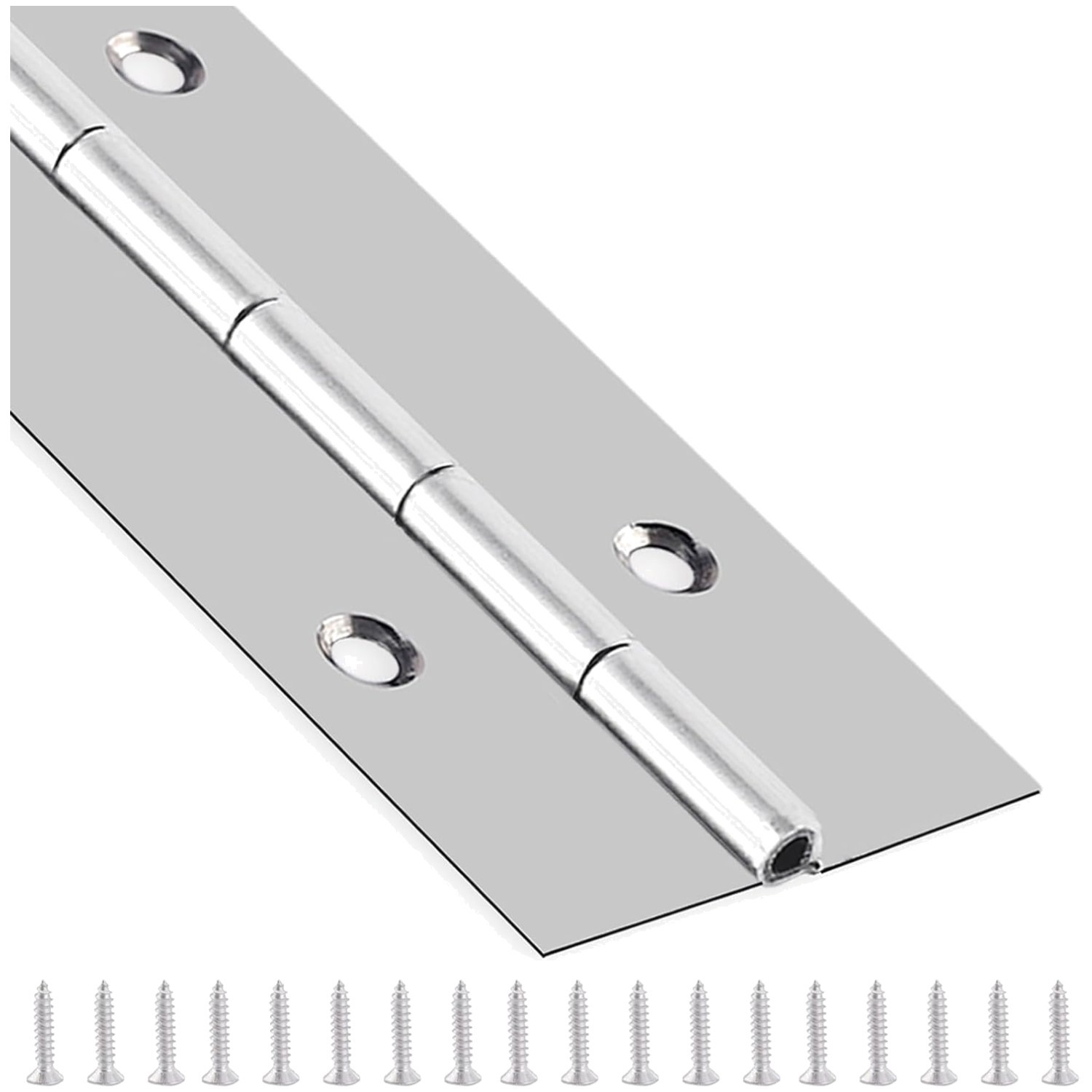 Continuous Piano Hinge 48 Inch x 3 Inch for Cabinet & DIY Projects – Heavy Duty