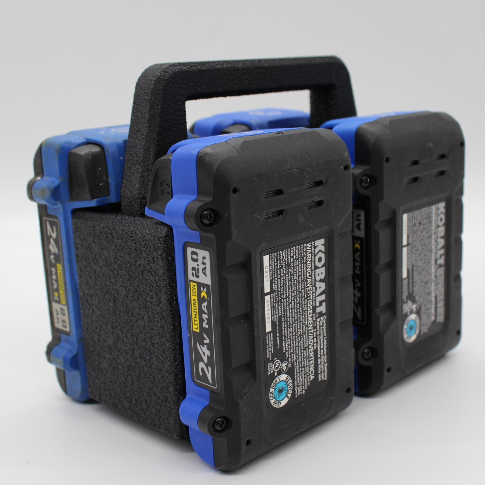 Kobalt 24 volt 4 Slot Battery Caddy Carrying Case Battery Holder