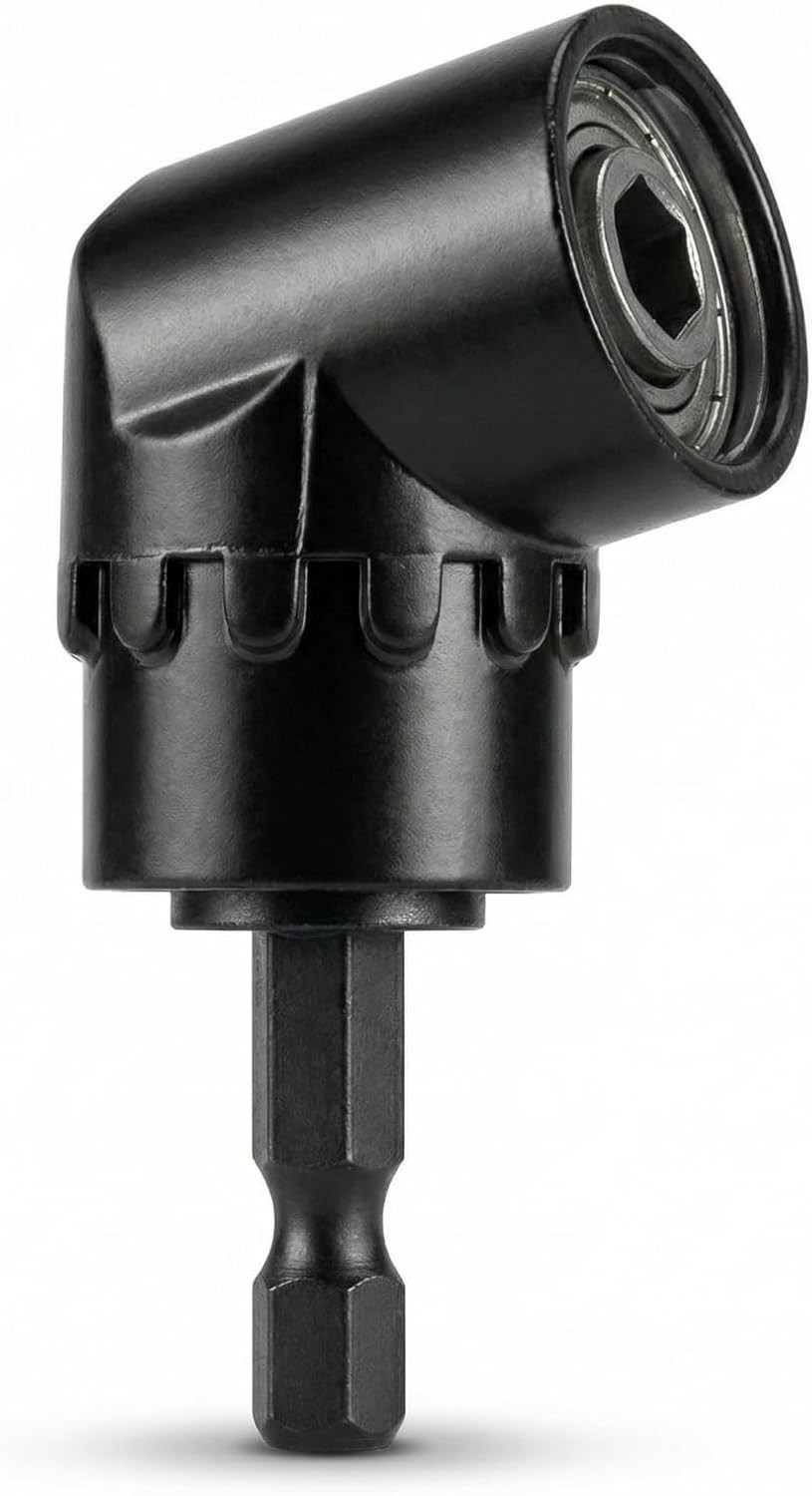 90 Degree Right Angle Drill Adapter Attachment, 1/4″ Quick Change Magnetic Bit S