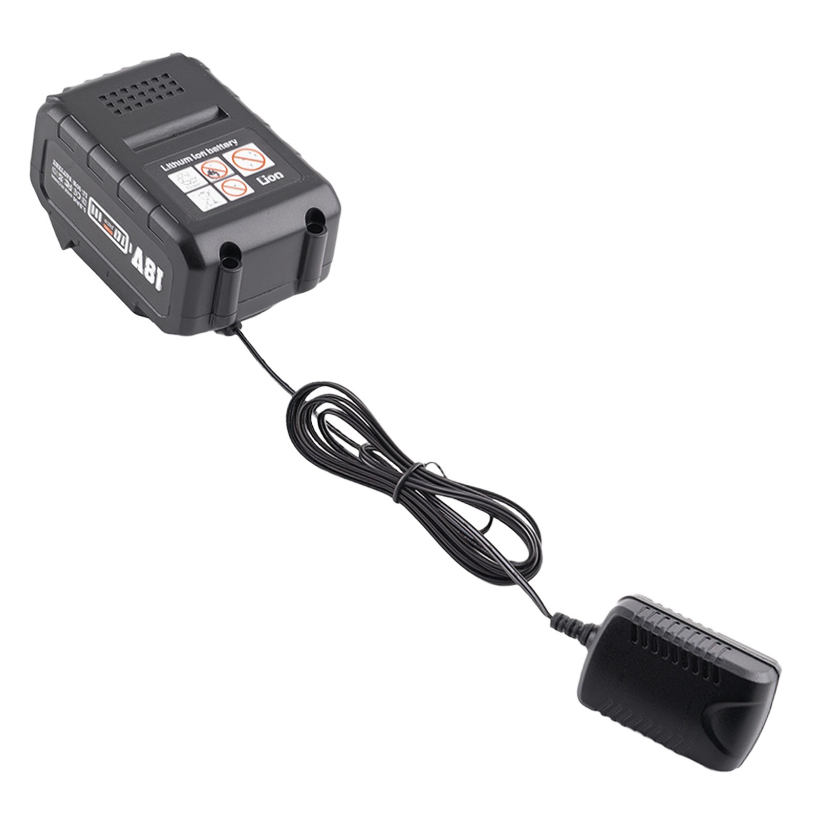 18v-21v 5.0 Ah Lithium Battery With Charger Adapter Led Indicator For Power Tool