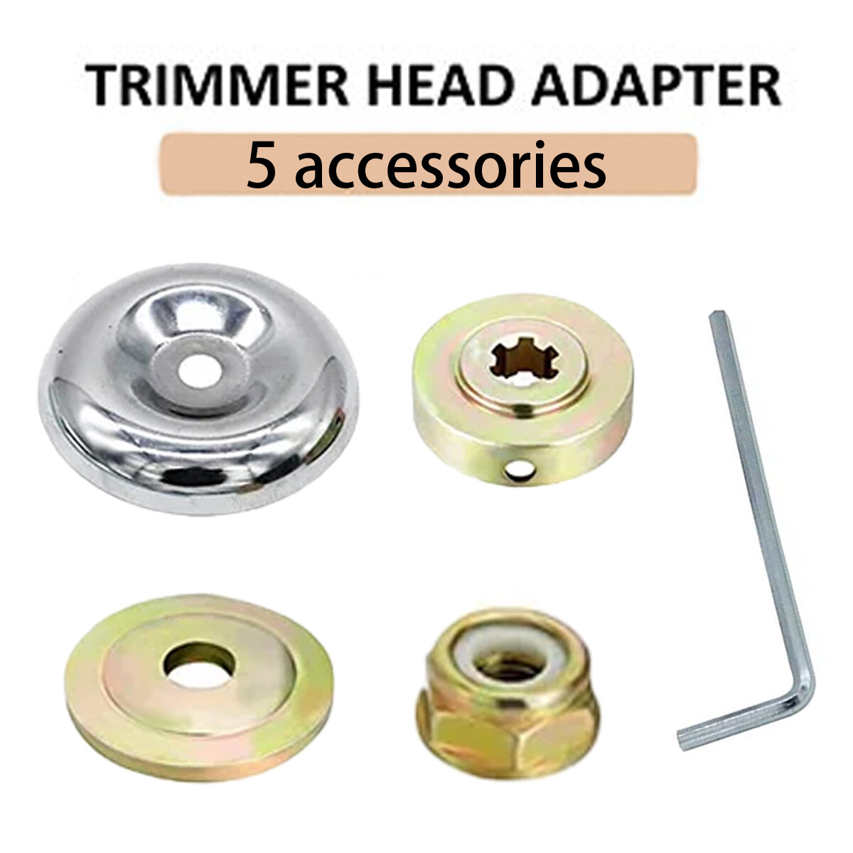 NEW 8inch Steel Wire Wheel Brush Cutter Weed Eater Trimmer Head with Adapter Kit