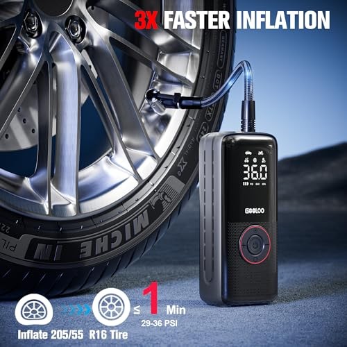 A6 Lite 160PSI Tire Inflator Portable Air Compressor, 7500mAh Portable Tire