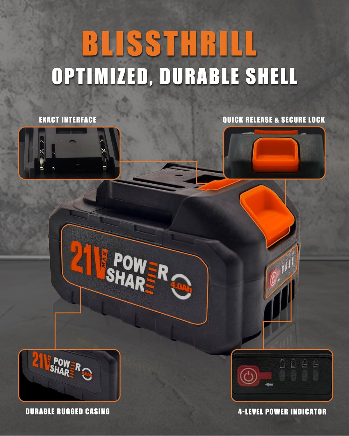21V Lithium Battery Pack Cordless Power Tools – Replacement & Backup Battery Com
