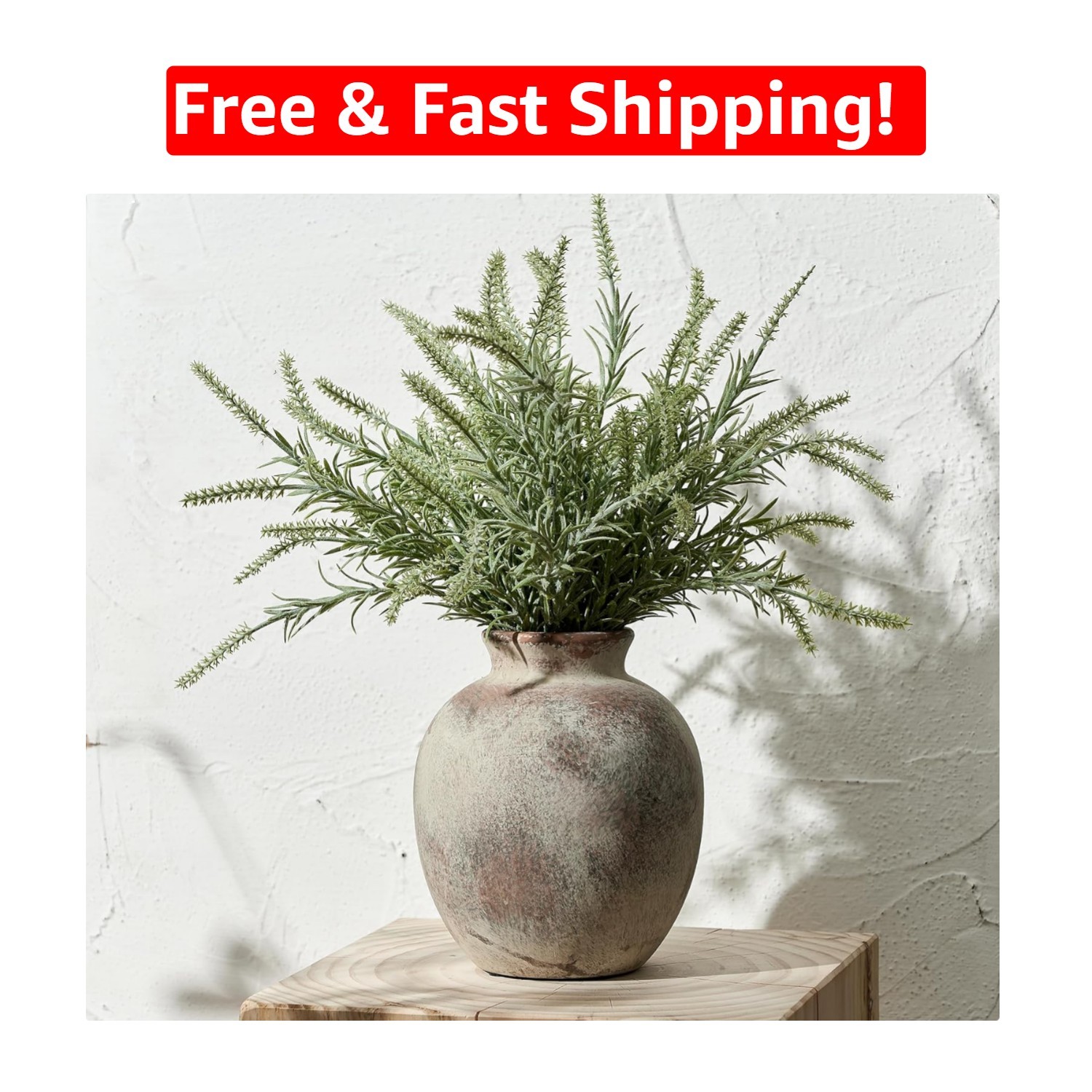 7.48 Inch Waterproof Ceramic Vase – Boho Rustic Decor for Every Occasion