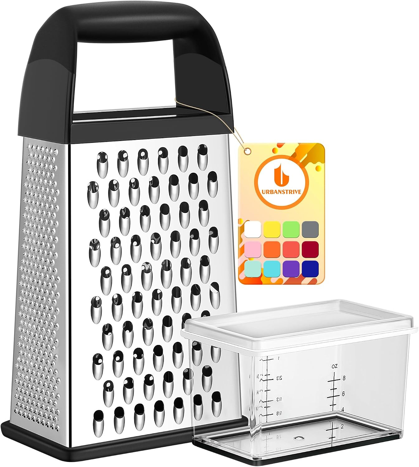 Cheese Grater with Container Box Grater Stainless Steel Graters for Kitchen Chee