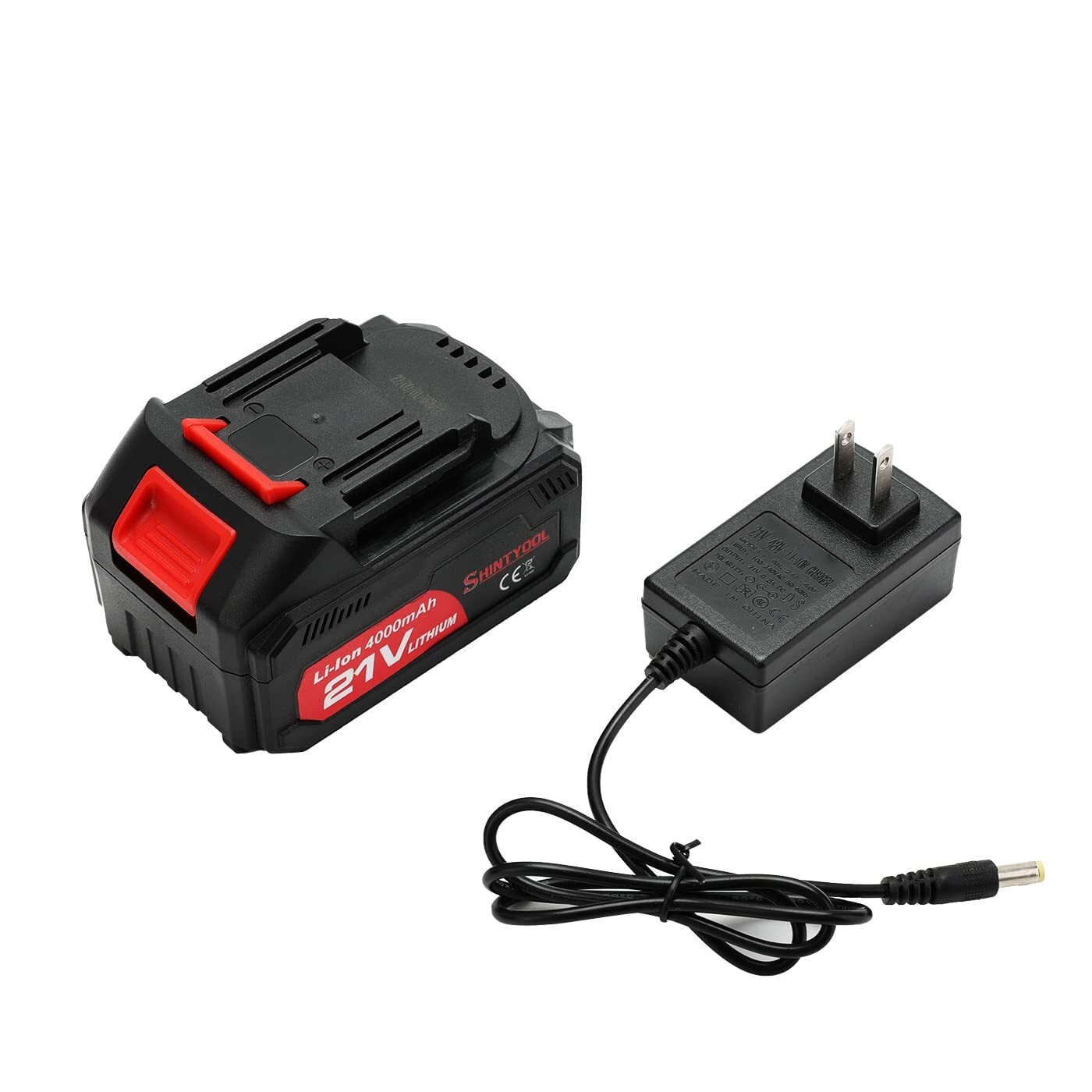 21V Lithium Battery – 4.0 Ah Battery with Charger Adapter Led Indicator