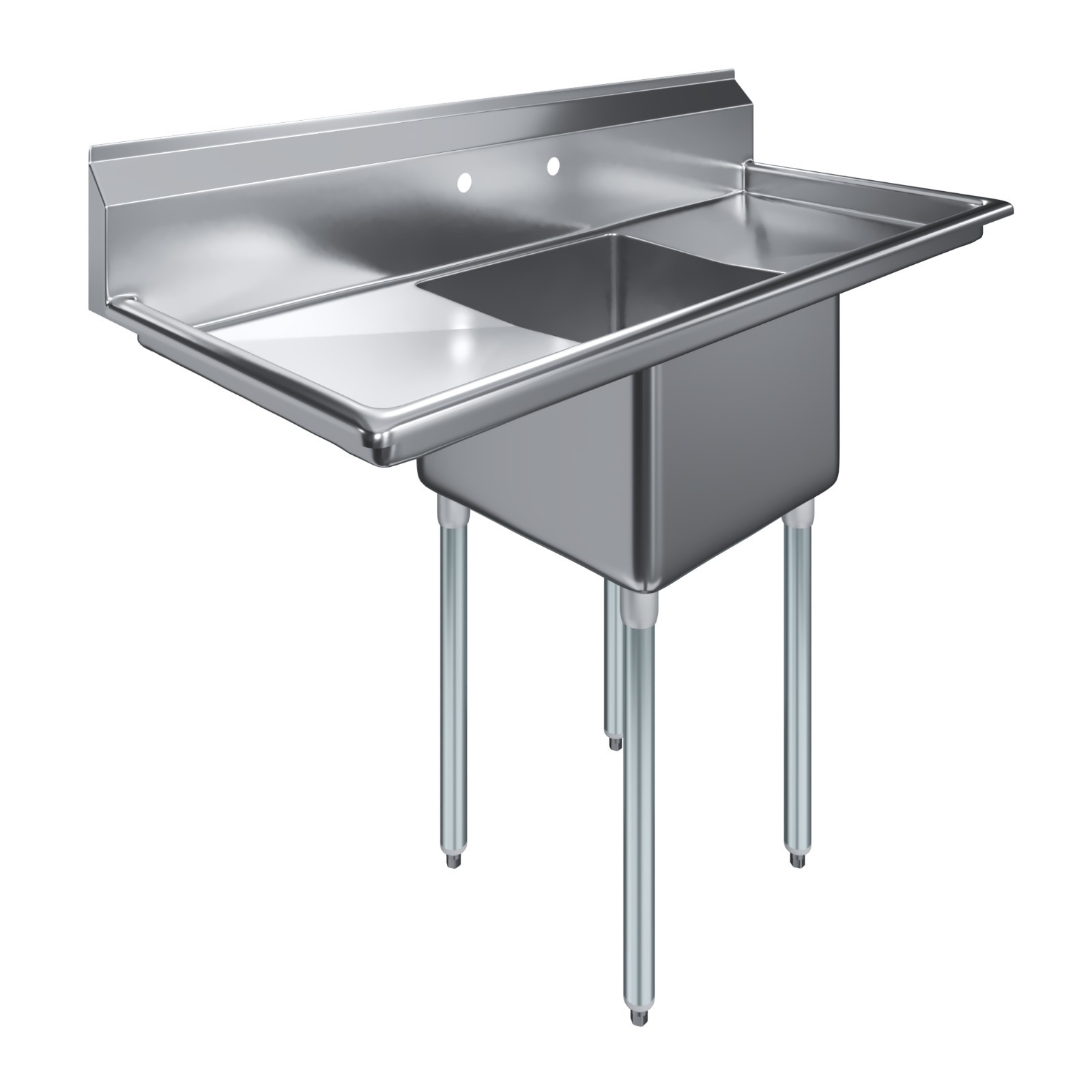 54 in. x 23.5 in. Stainless Steel One Compartment Sink with 18 in. x 18 in. Bowl