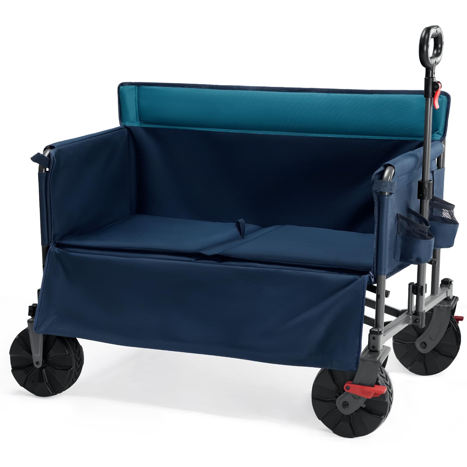 3-in-1 500lbs Utility Wagon Turn to Bench Seat,Wagon with Love-Seat for 2 Adu…