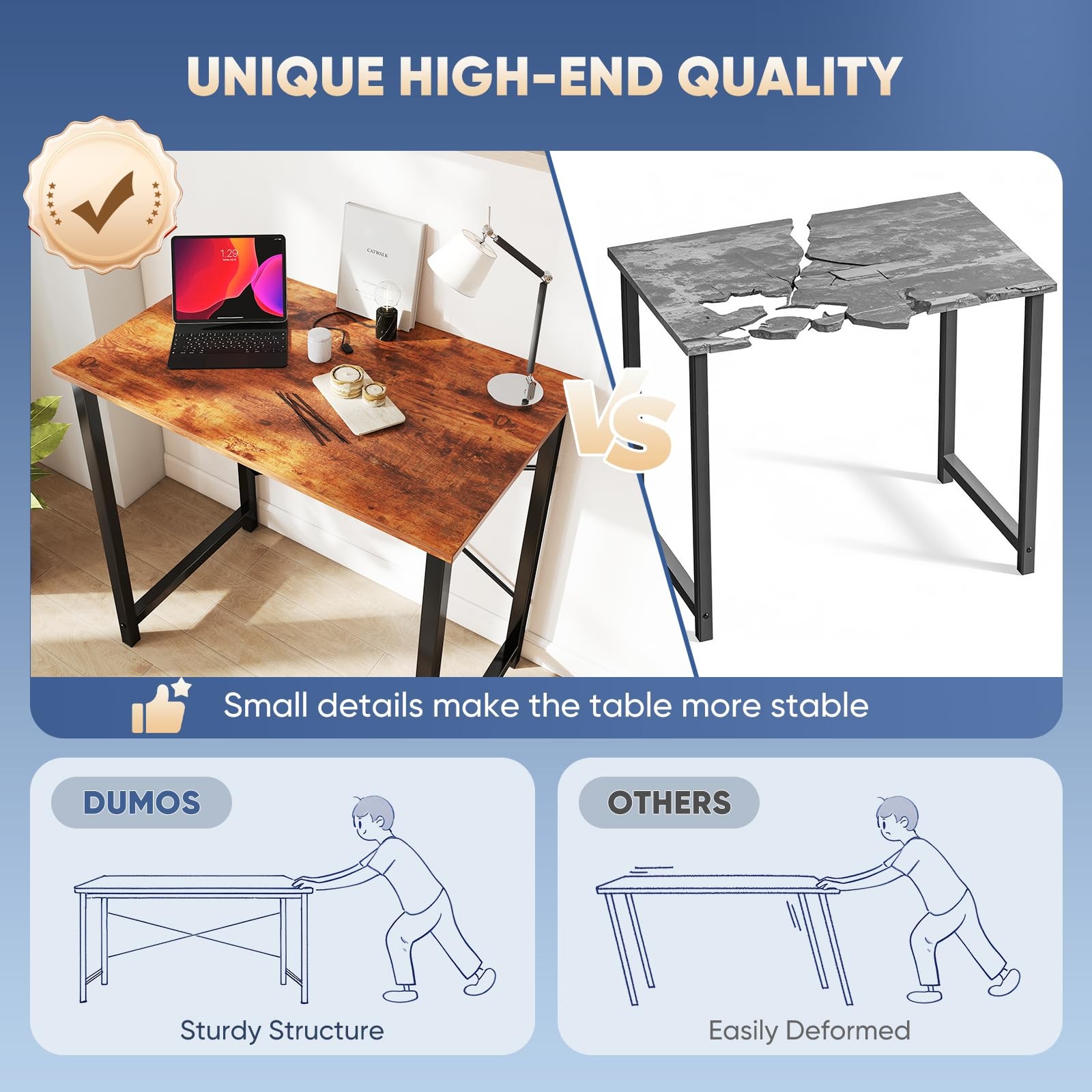 32 Inch Small Computer Desk for Home Office, Modern Study Writing Gaming Work…