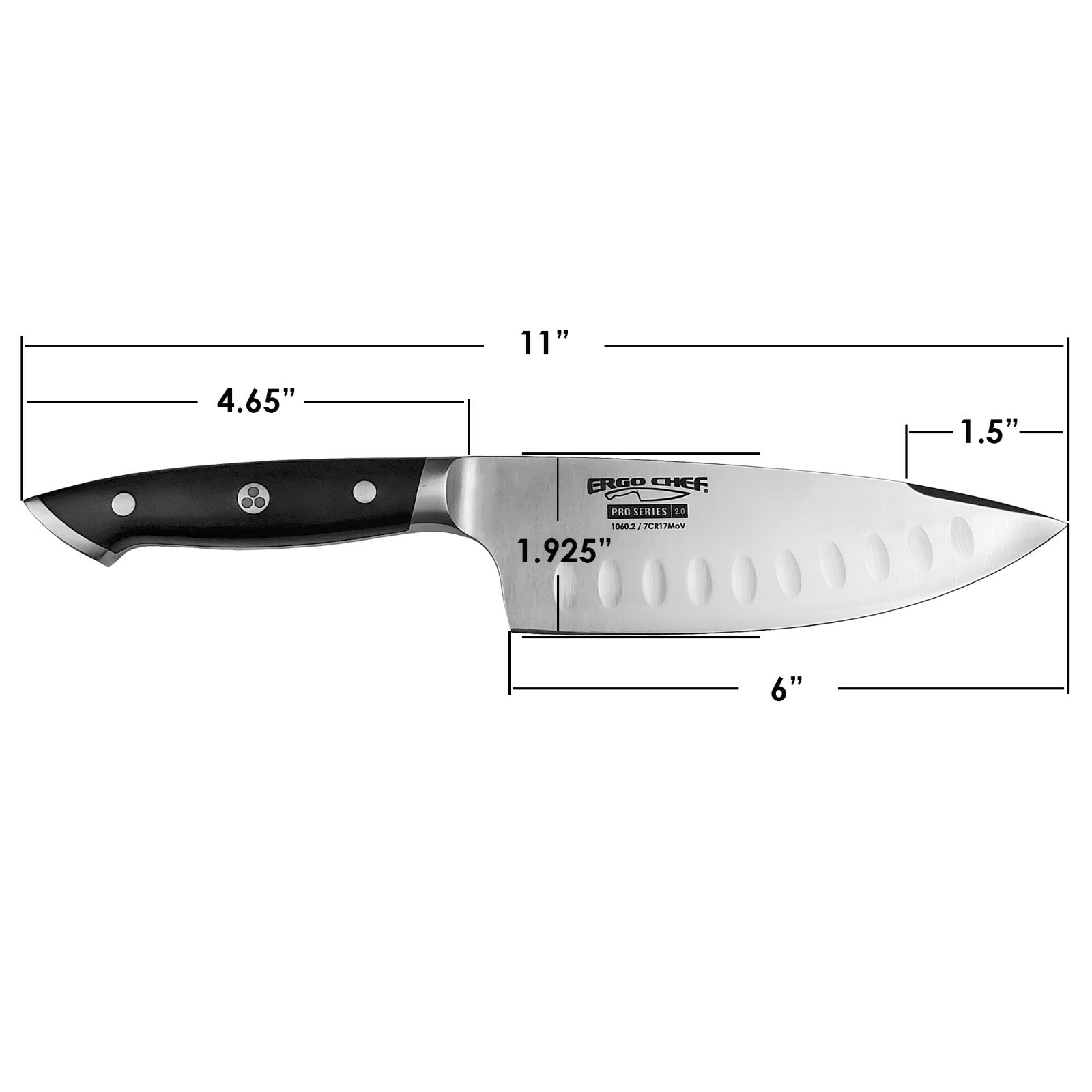 Ergo Chef 2.0 Pro Series 6″ Chef’s Knife Pakkawood Handle (factory Second)