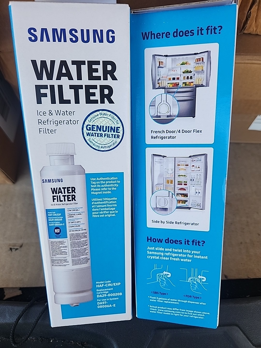 SAMSUNG Genuine Water Filter For Refrigerator, HAF-CIN/EXP/DA29-00020B/Lot of 2