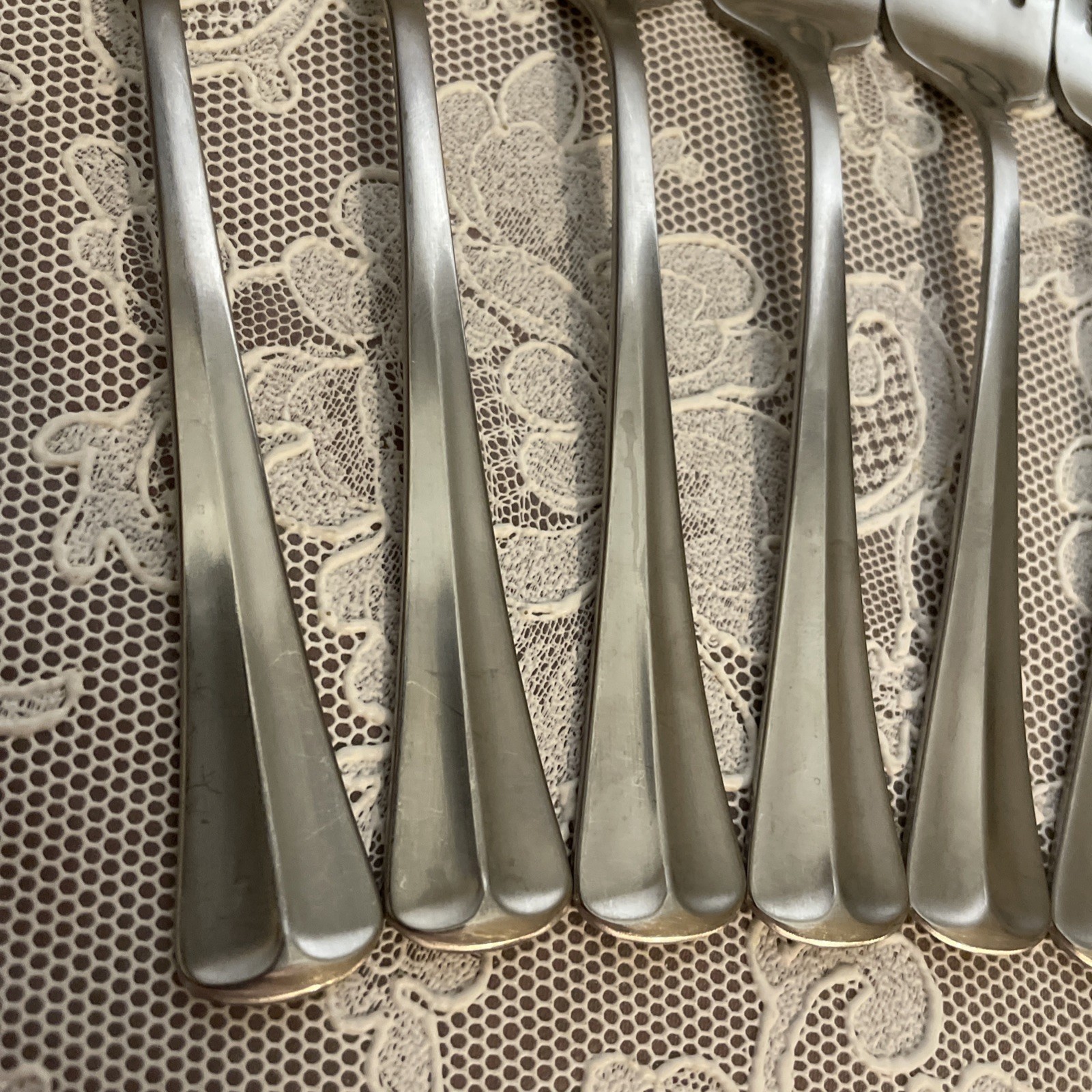 Oneidaware Allegiance Stainless Flatware Lot Of 6 Salad Forks Nice! Pretty Shiny