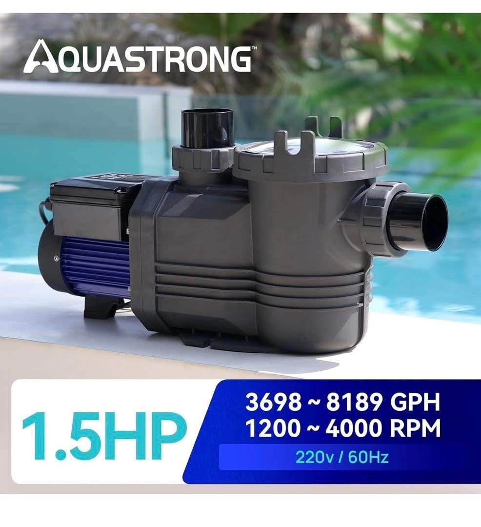 Aquastrong 1.5HP In/Above Ground Swimming Pool Pump Self Priming 8189GPH 4000RPM