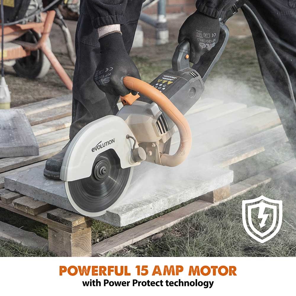 Evolution R230DCT: 9 in. Electric Concrete Cut-Off Saw with 9 in. Diamond Blade