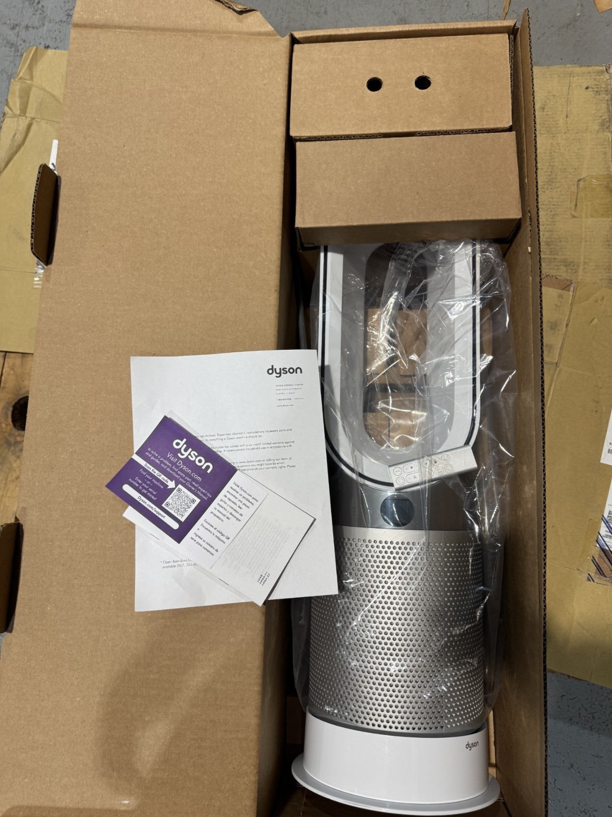 Dyson HP04 Pure Hot + Cool Smart Tower Purifying Heater and Fan – White/Silver