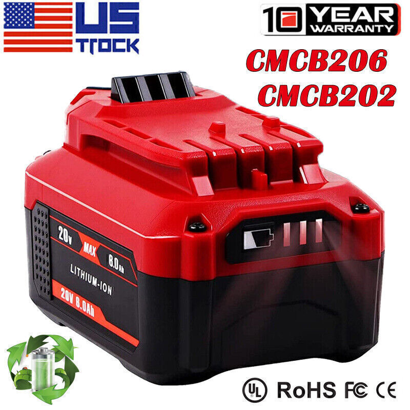 For Craftsman V20 MAX 20 Volt 8.0Ah 3 Ah Lithium Battery CMCB204 CMCB202 CMCB201