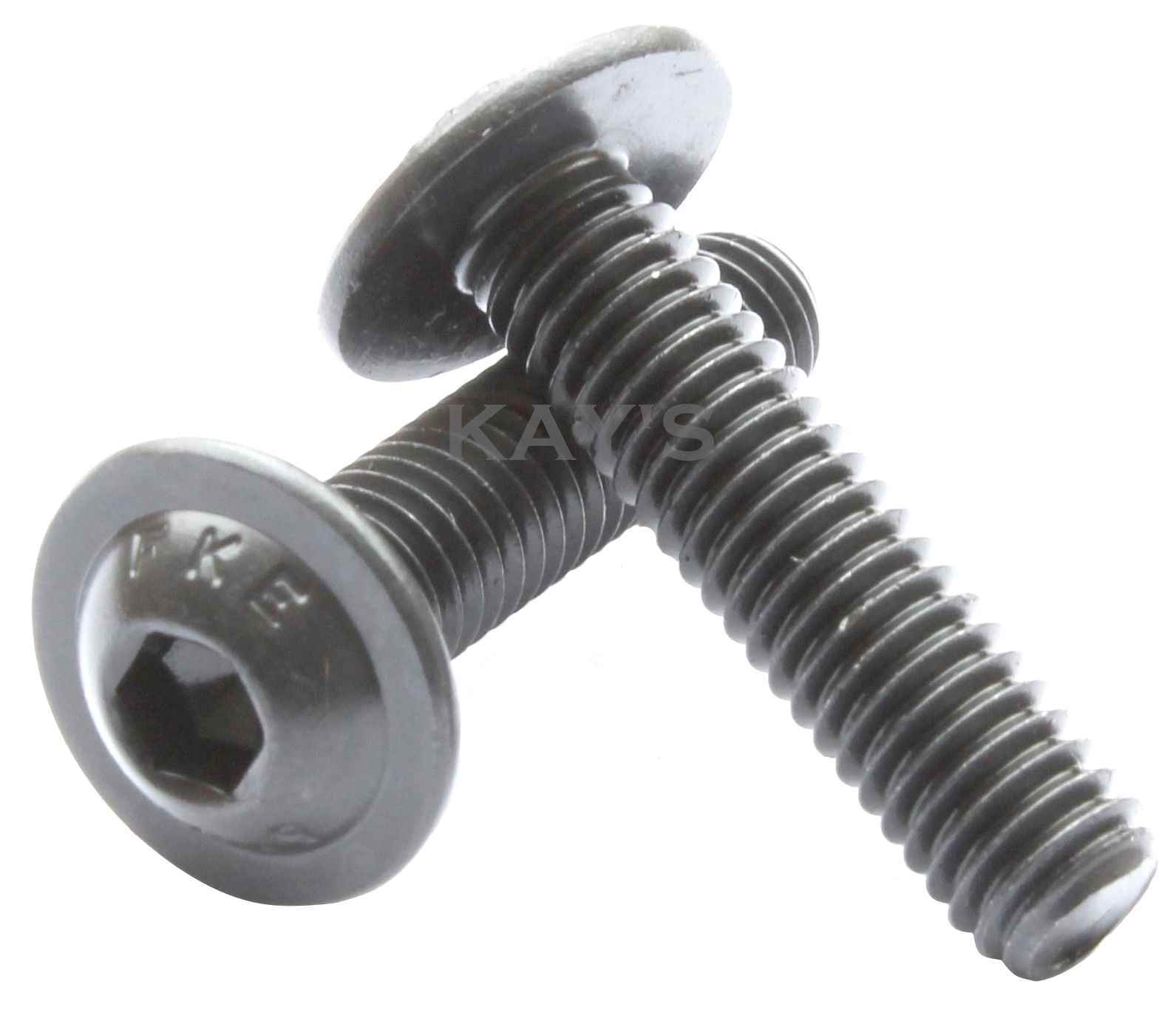 M3 M4 M5 M6 M8 SOCKET FLANGE BUTTON HEAD SCREWS HIGH TENSILE BLACK ALLEN BOLTS